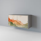 WATERCOLOUR PEAKS Sideboard mit 2 Türen in Grau