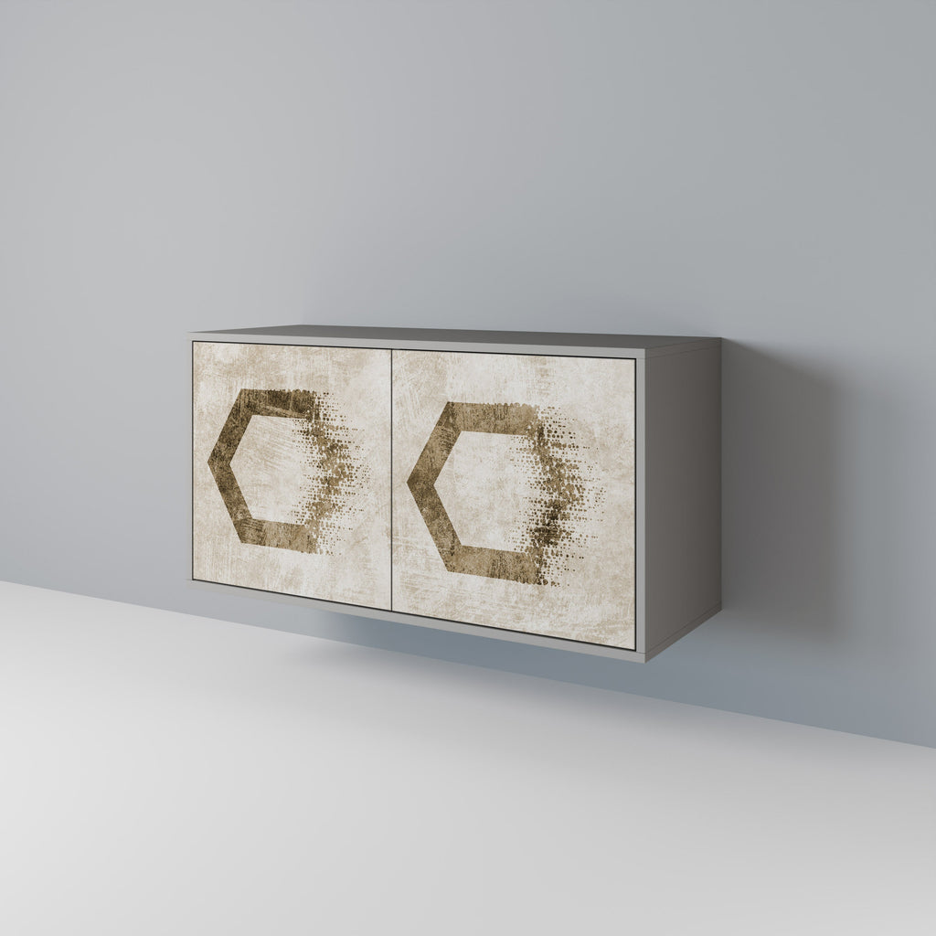 HEXAGONAL SHAPES Sideboard mit 2 Türen in Grau