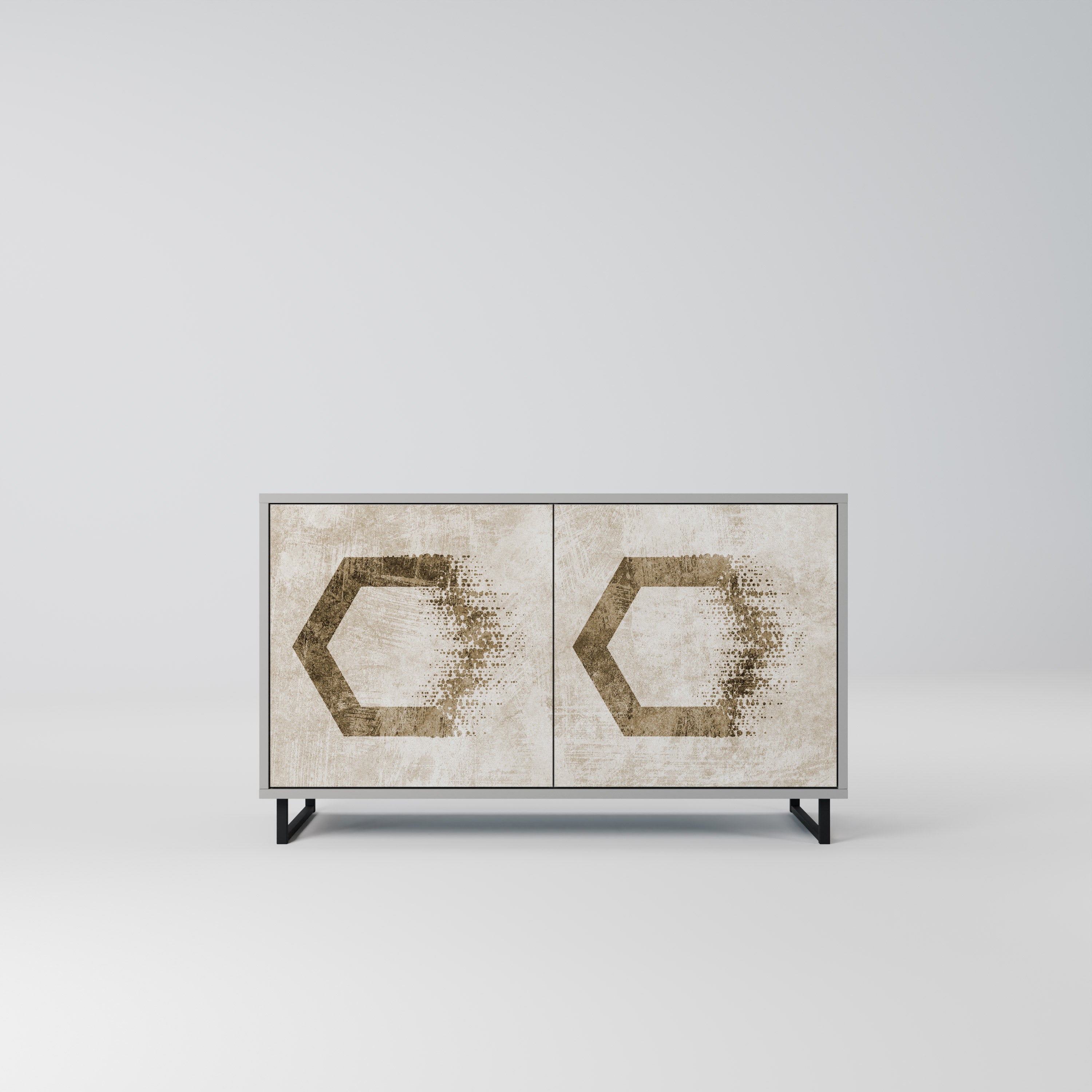 HEXAGONAL SHAPES Sideboard mit 2 Türen in Grau