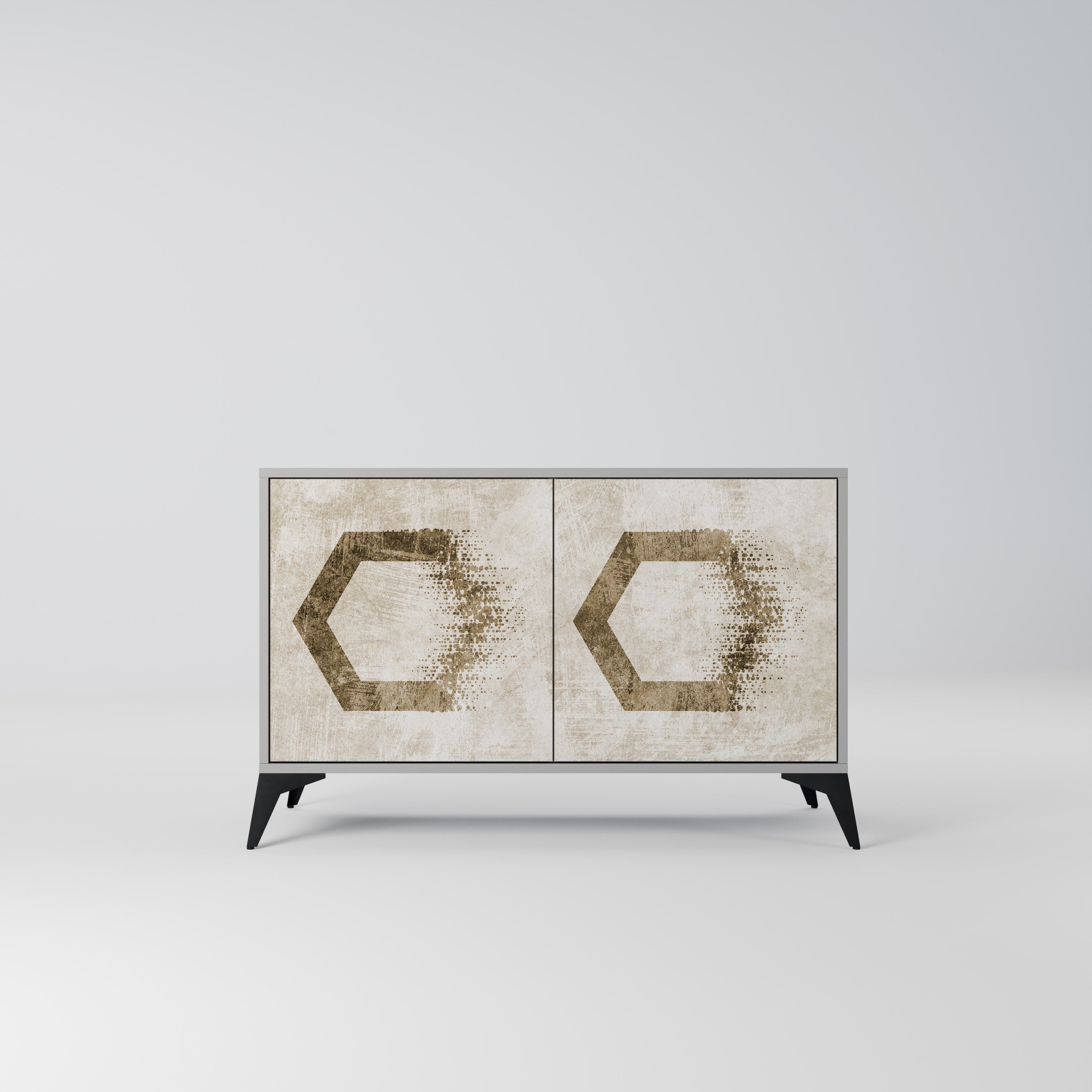 HEXAGONAL SHAPES Sideboard mit 2 Türen in Grau
