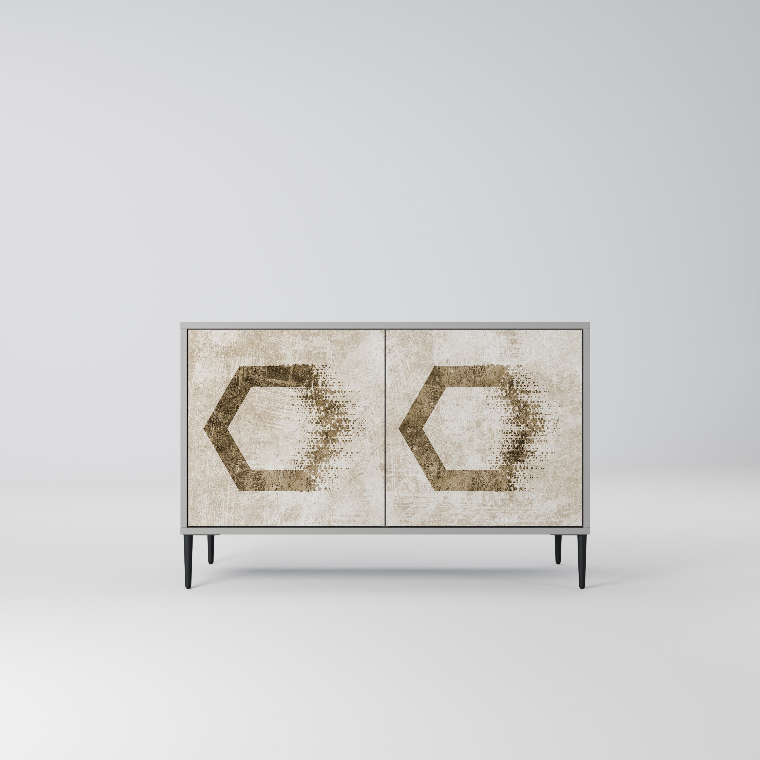 HEXAGONAL SHAPES Sideboard mit 2 Türen in Grau