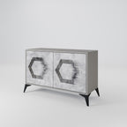 HEXAGONAL FIGURES Sideboard mit 2 Türen in Grau