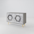 HEXAGONAL FIGURES Sideboard mit 2 Türen in Grau