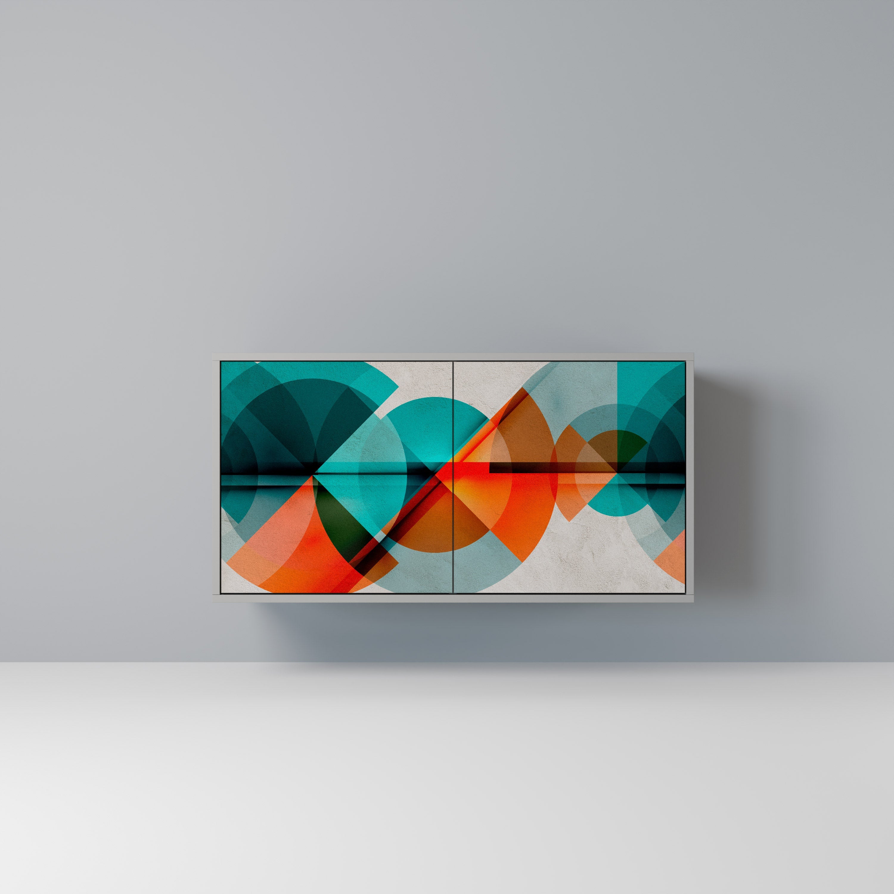 CIRCULAR RHAPSODY Sideboard mit 2 Türen in Grau