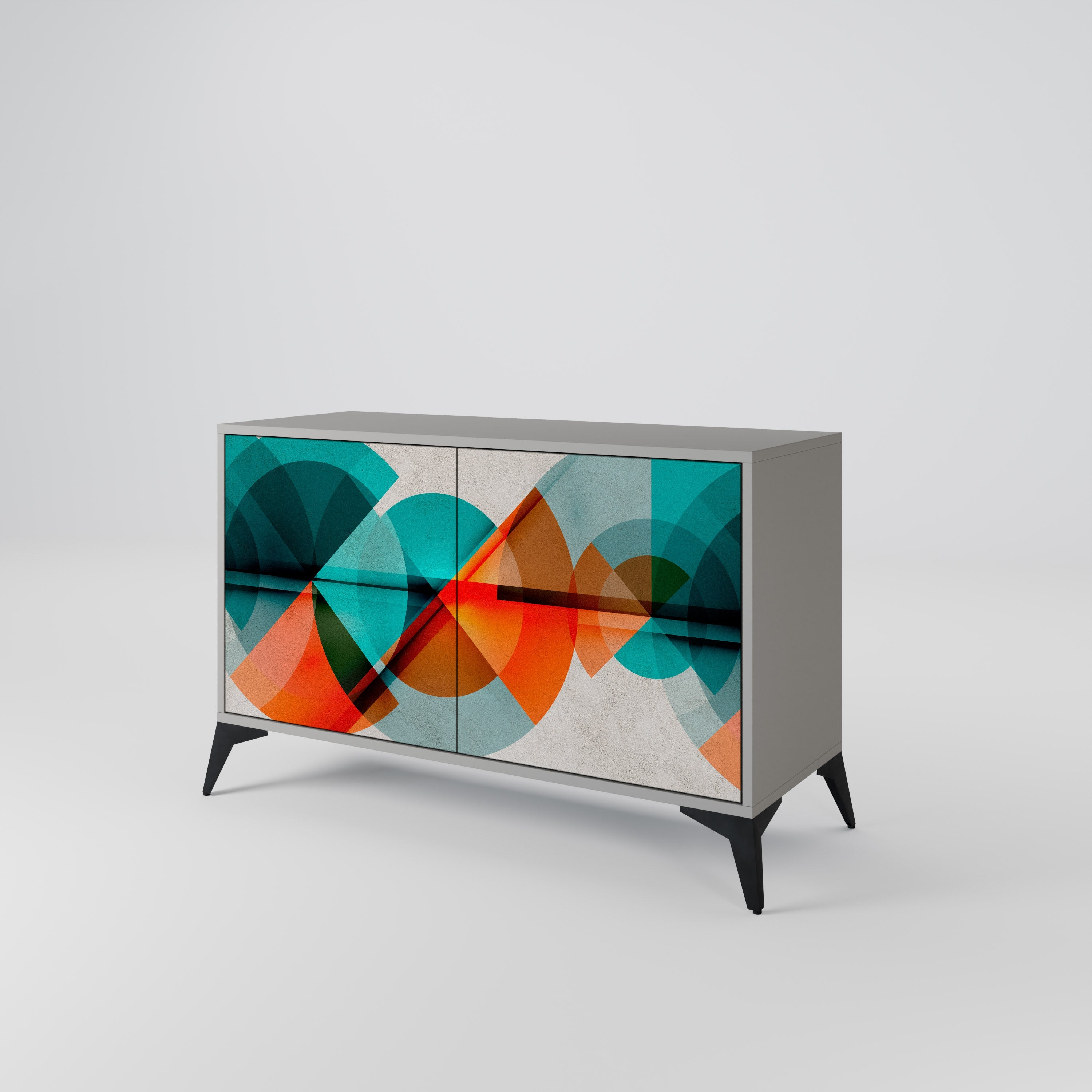 CIRCULAR RHAPSODY Sideboard mit 2 Türen in Grau