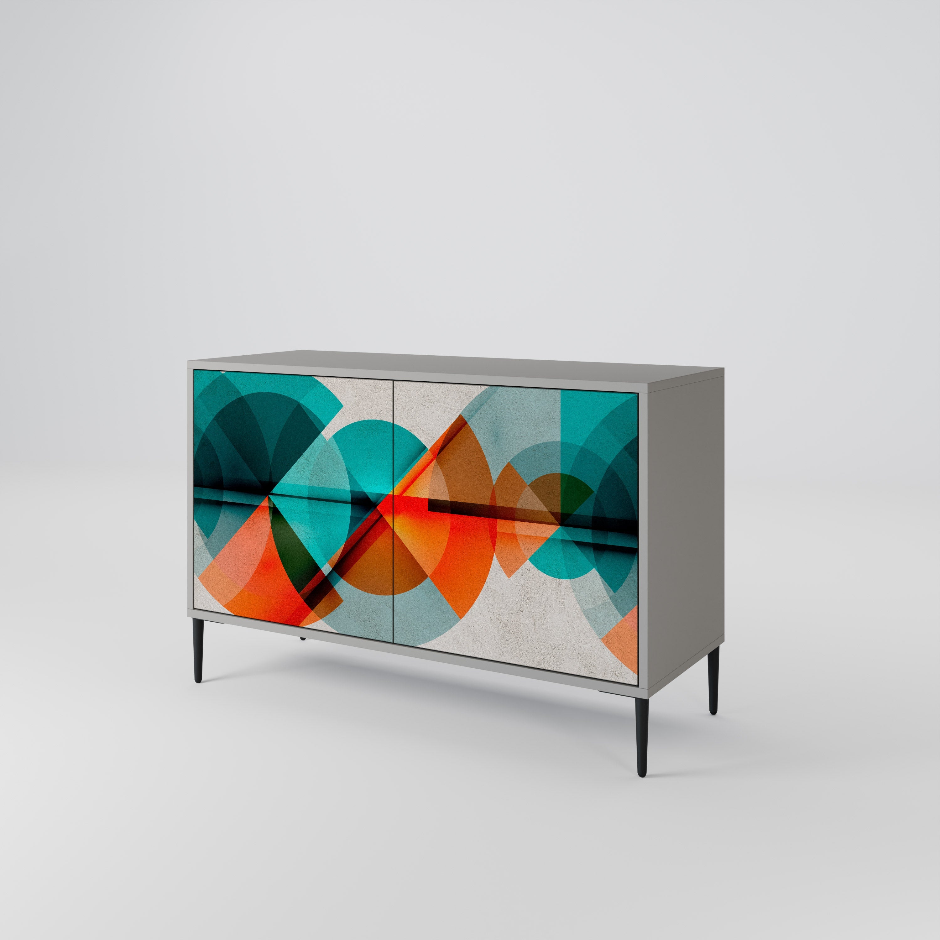 CIRCULAR RHAPSODY Sideboard mit 2 Türen in Grau