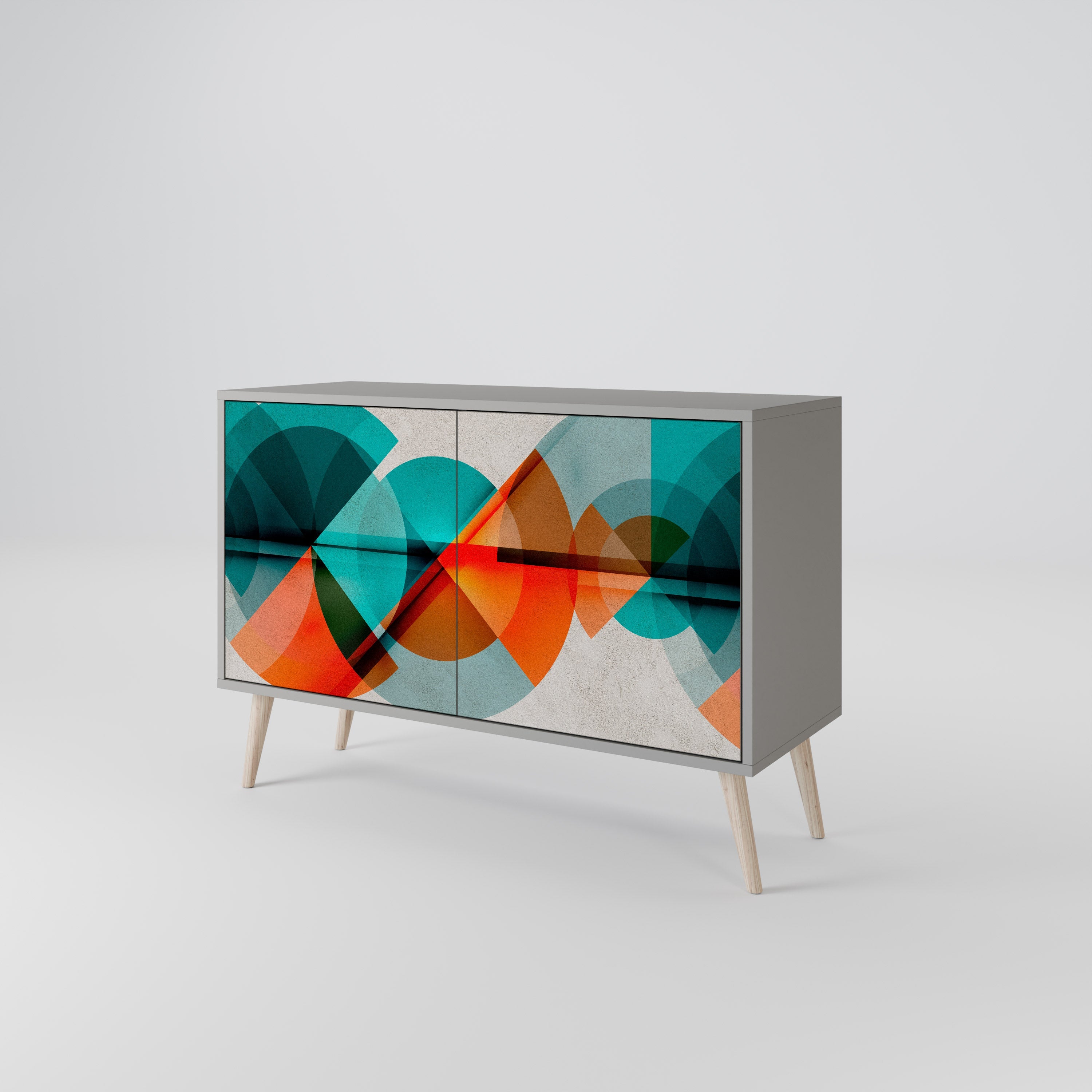 CIRCULAR RHAPSODY Sideboard mit 2 Türen in Grau