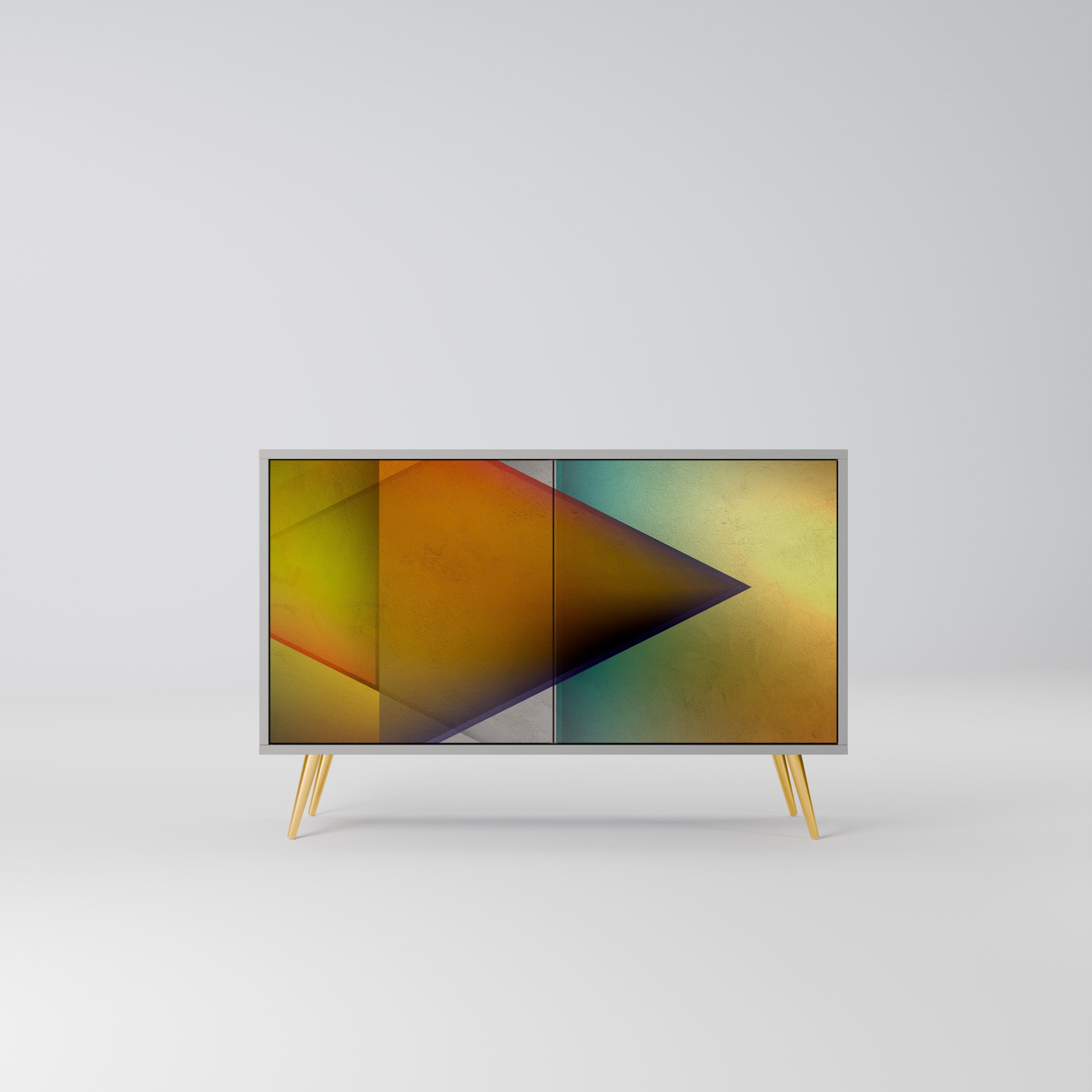 PIERCING SHARPNESS Sideboard mit 2 Türen in Grau