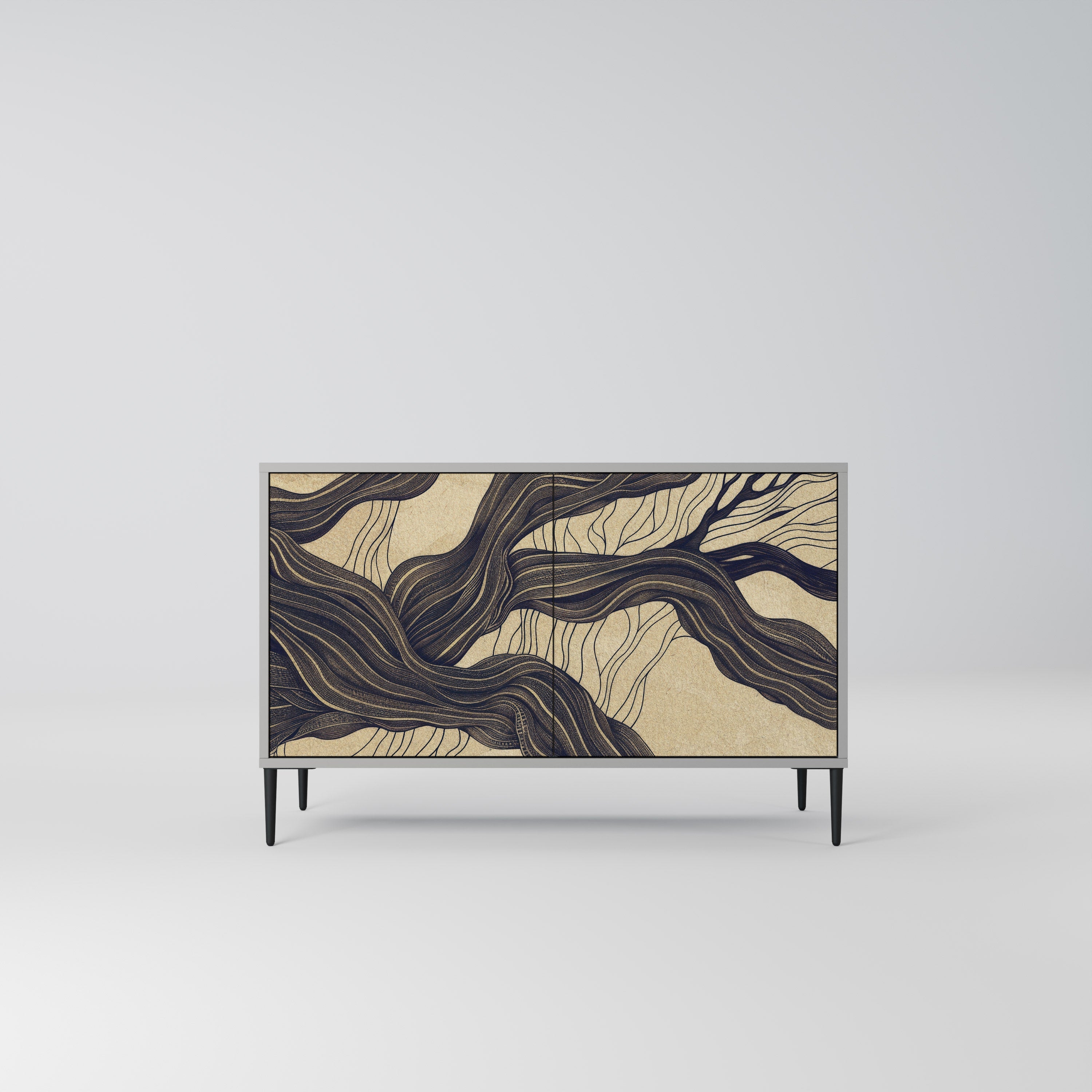 UNIFIED FRAGMENTS Sideboard mit 2 Türen in Grau