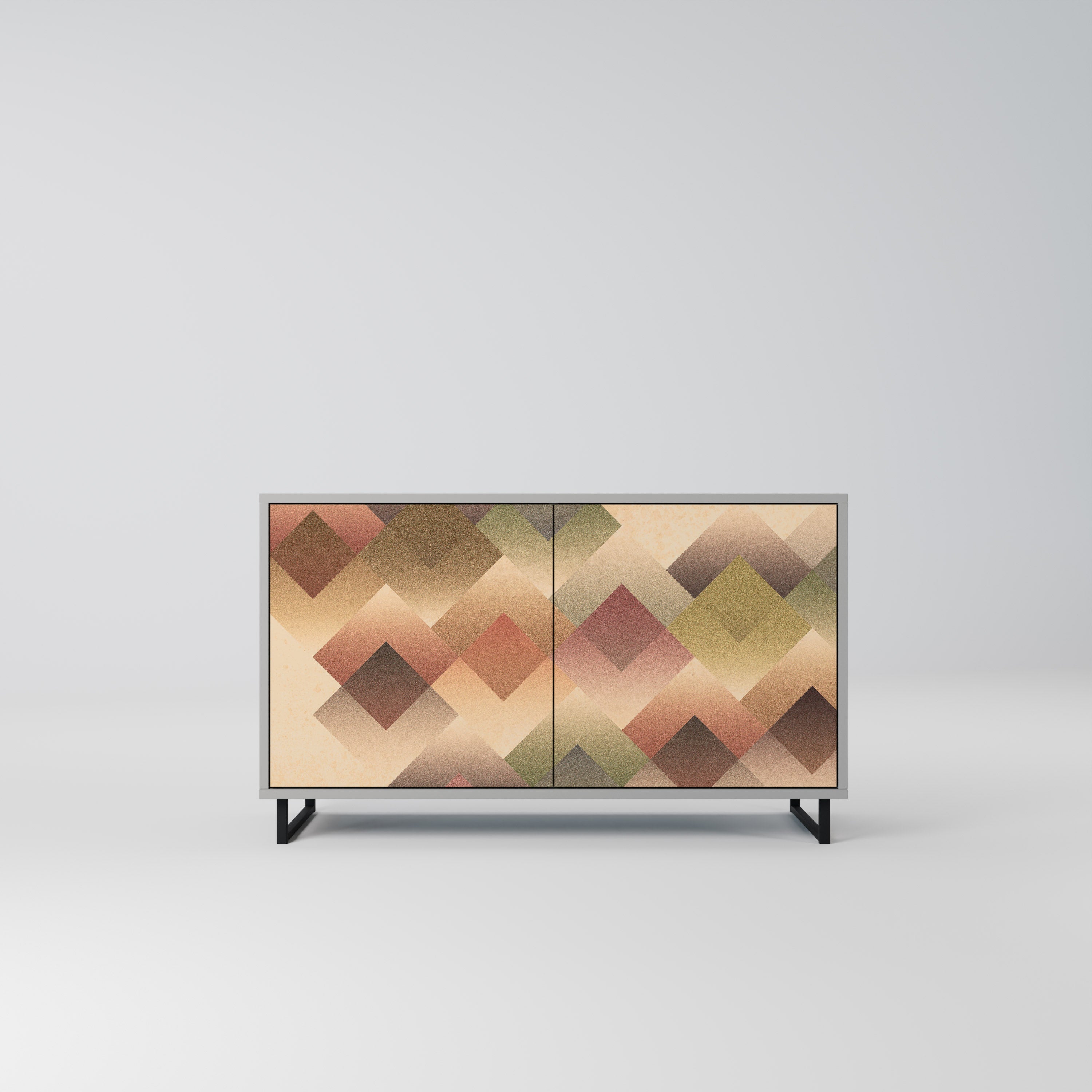 GEOMETRIC FUSION Sideboard mit 2 Türen in Grau