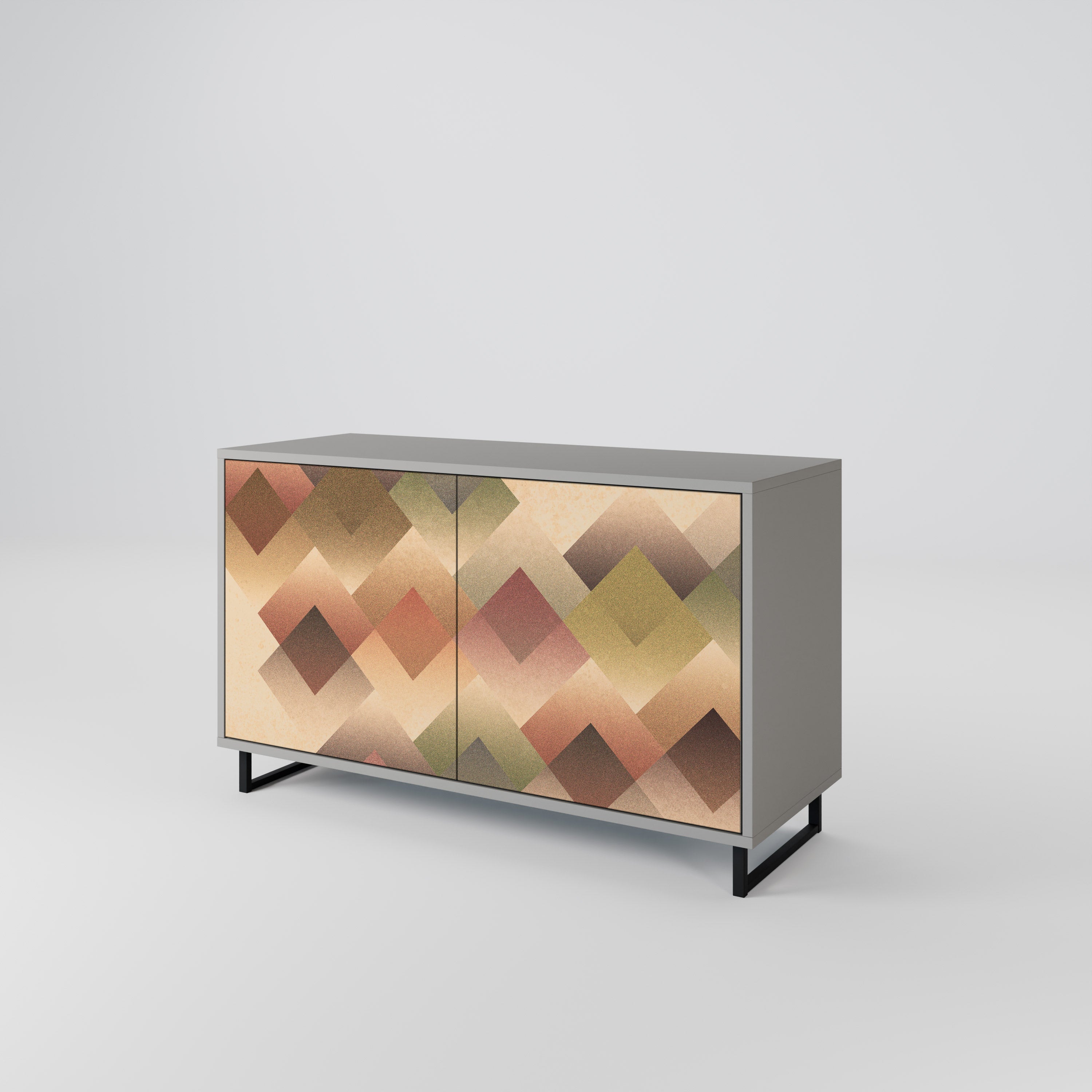 GEOMETRIC FUSION Sideboard mit 2 Türen in Grau