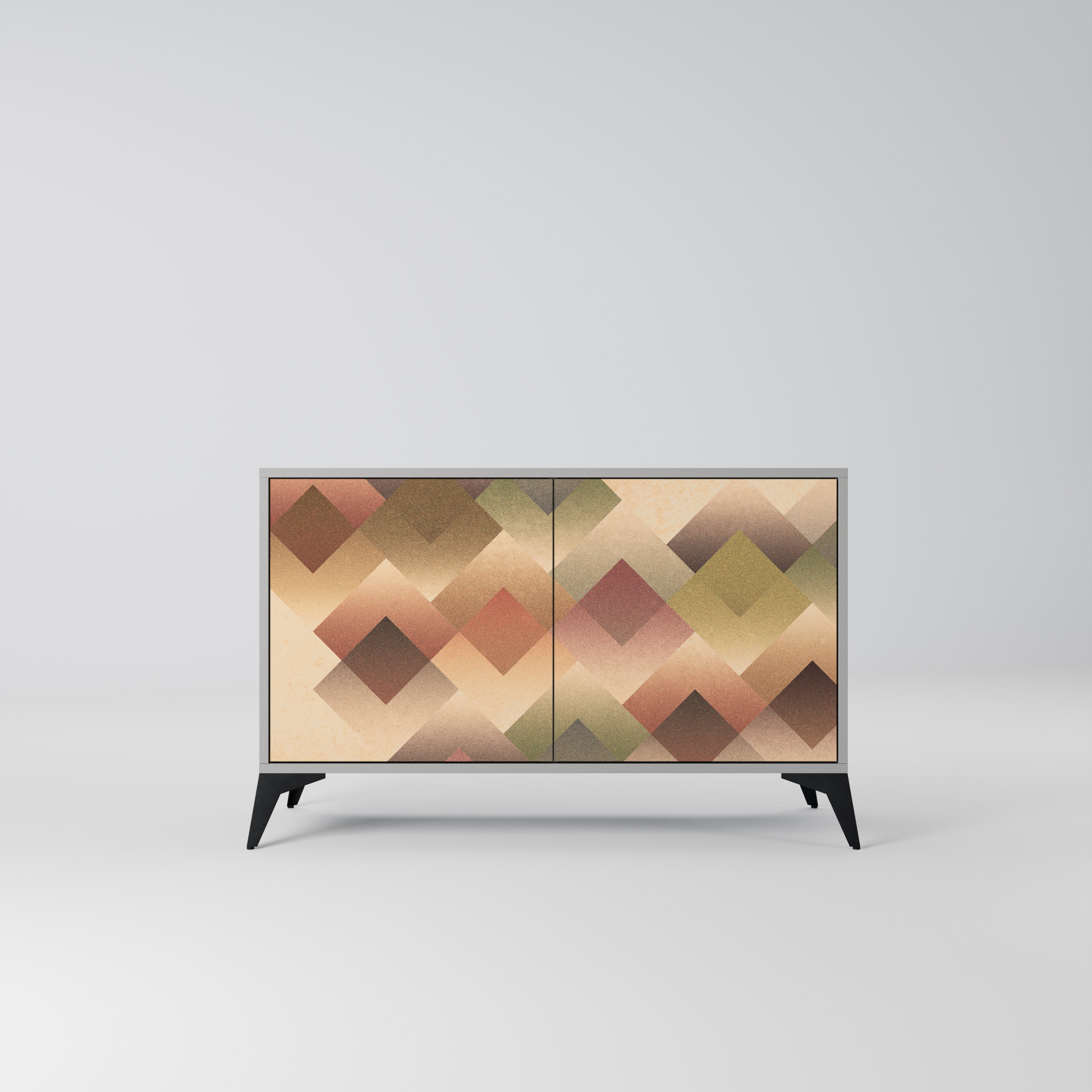 GEOMETRIC FUSION Sideboard mit 2 Türen in Grau