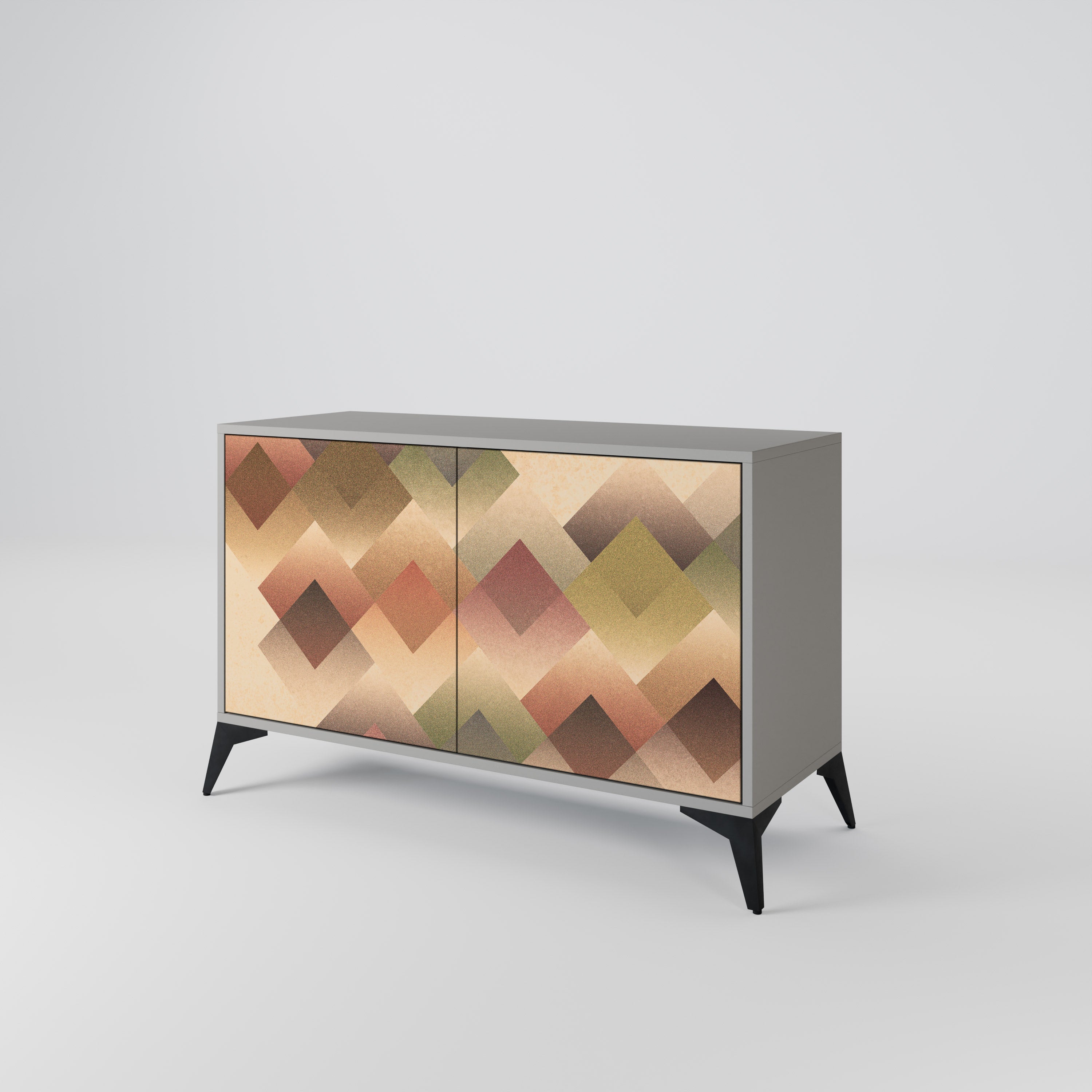 GEOMETRIC FUSION Sideboard mit 2 Türen in Grau