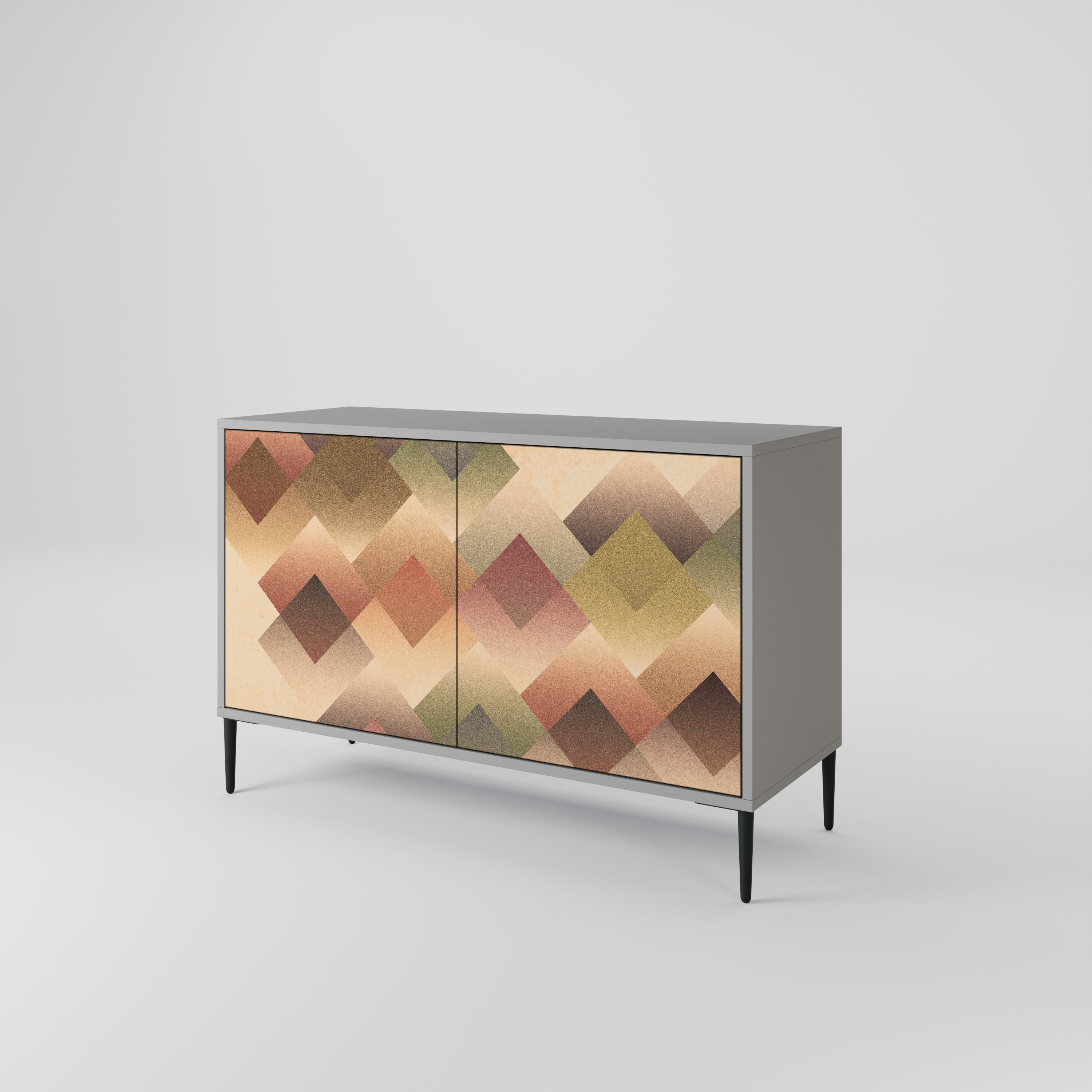 GEOMETRIC FUSION Sideboard mit 2 Türen in Grau