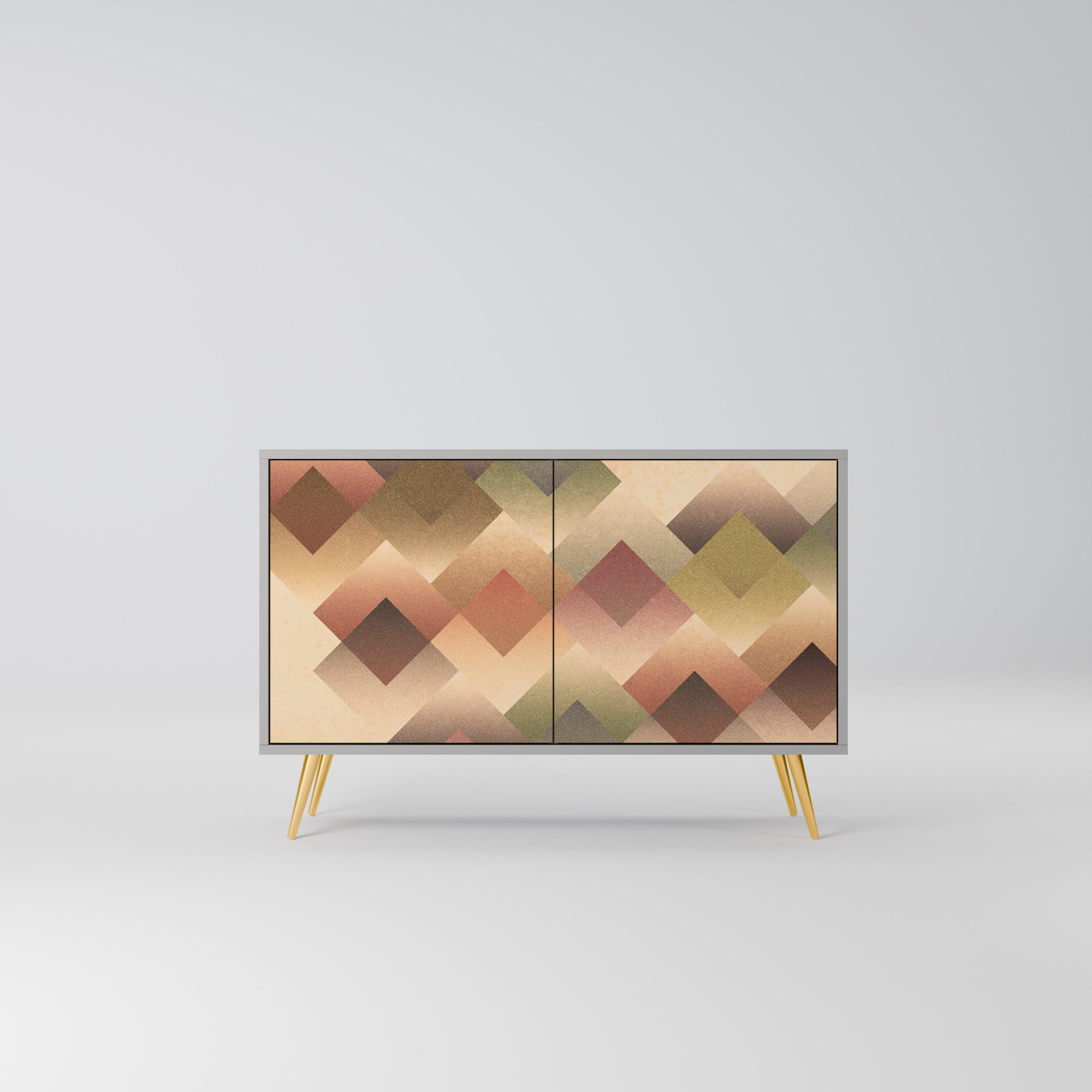 GEOMETRIC FUSION Sideboard mit 2 Türen in Grau