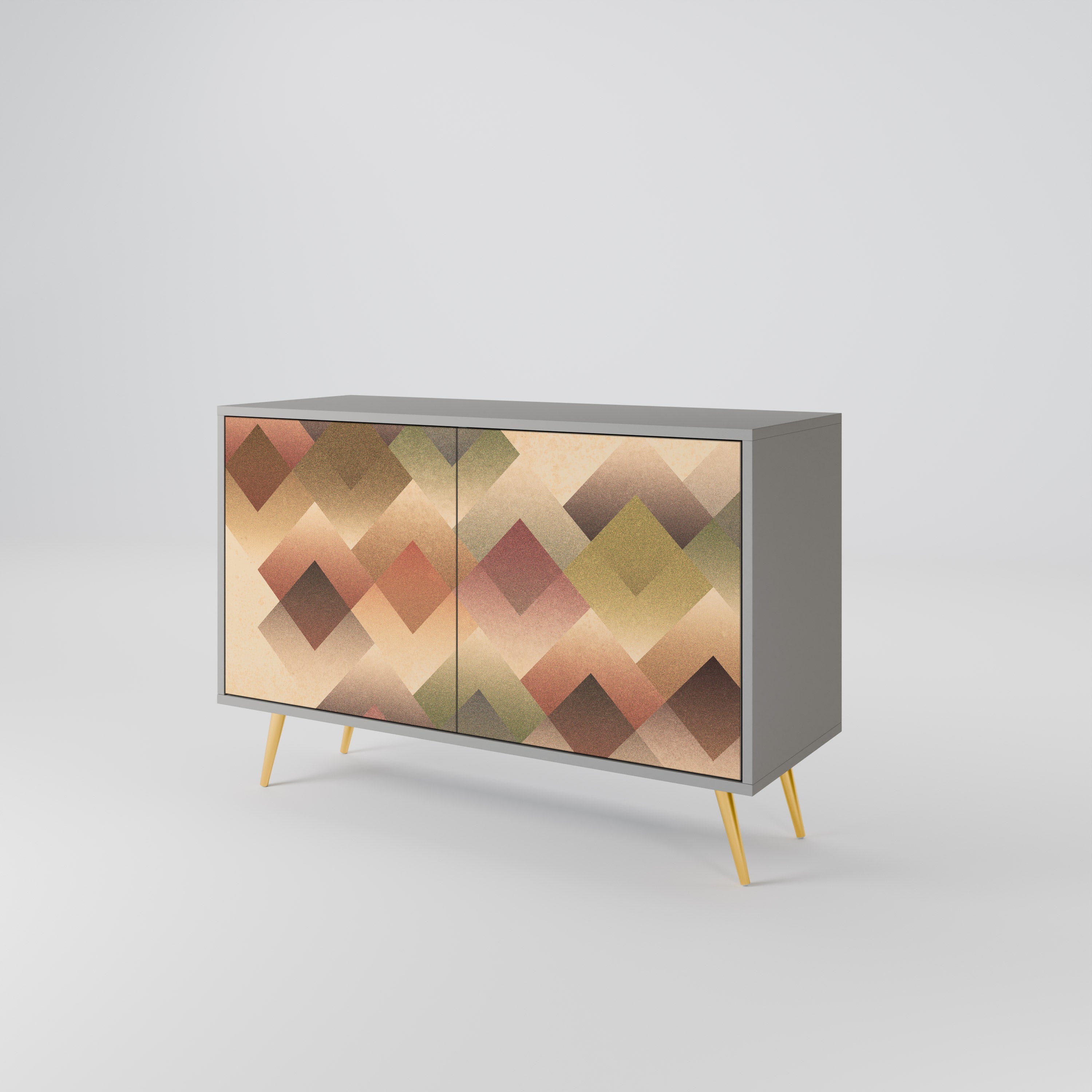 GEOMETRIC FUSION Sideboard mit 2 Türen in Grau