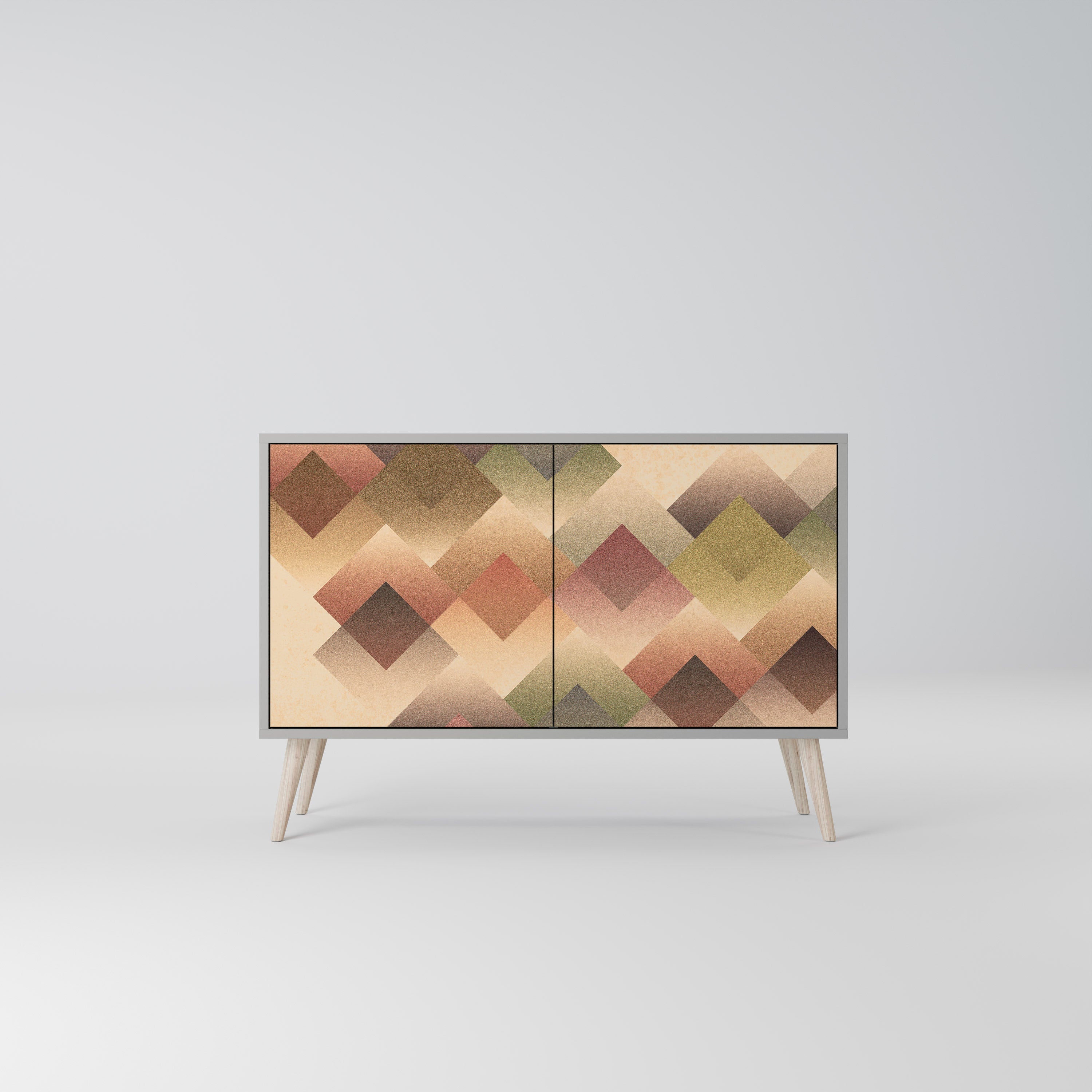 GEOMETRIC FUSION Sideboard mit 2 Türen in Grau
