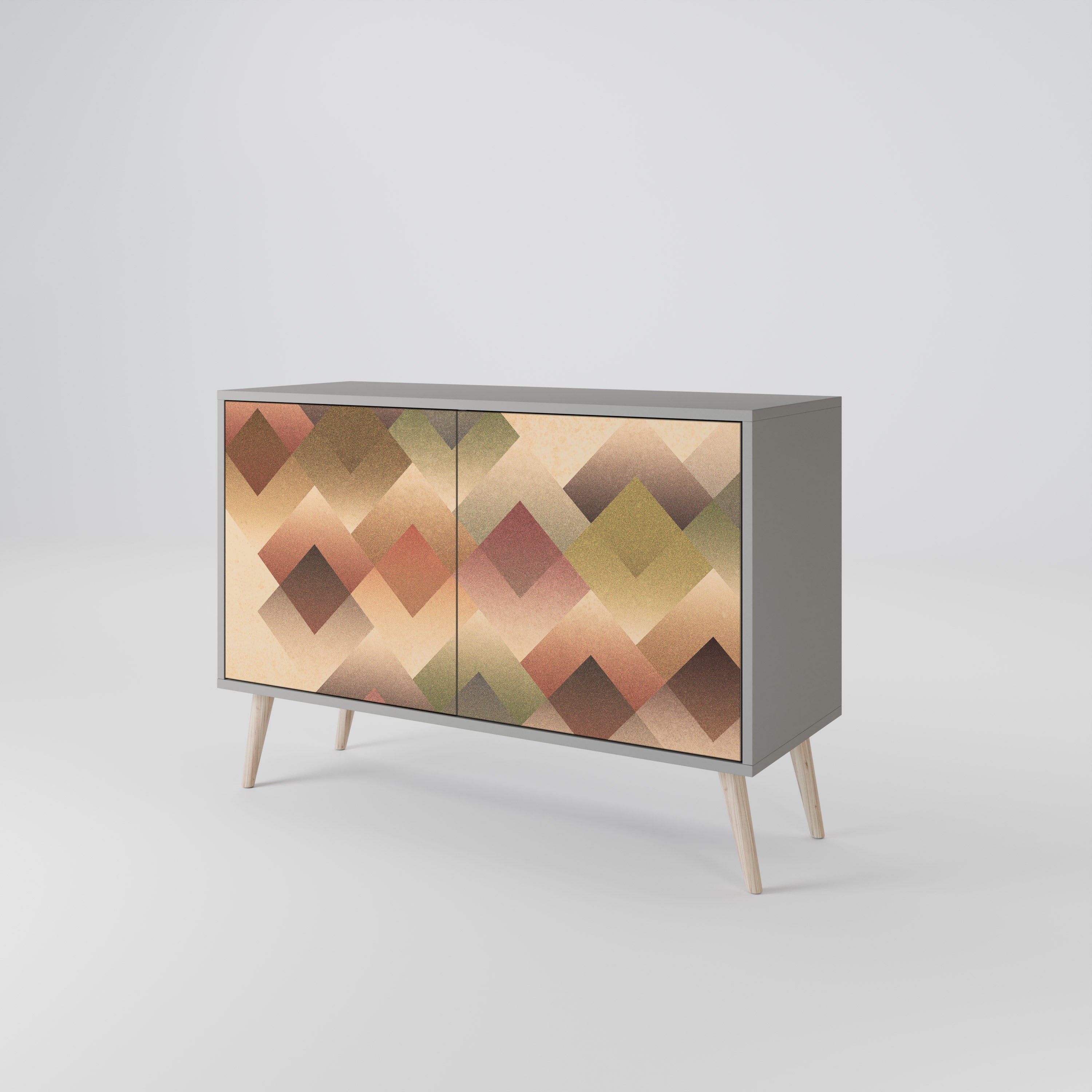 GEOMETRIC FUSION Sideboard mit 2 Türen in Grau