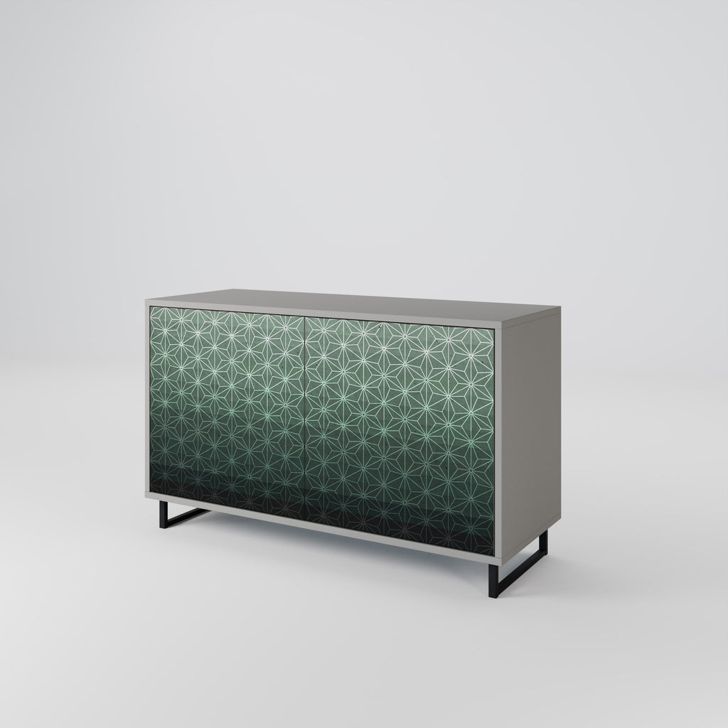 ORNAMENTAL GLIMMER Sideboard mit 2 Türen in Grau