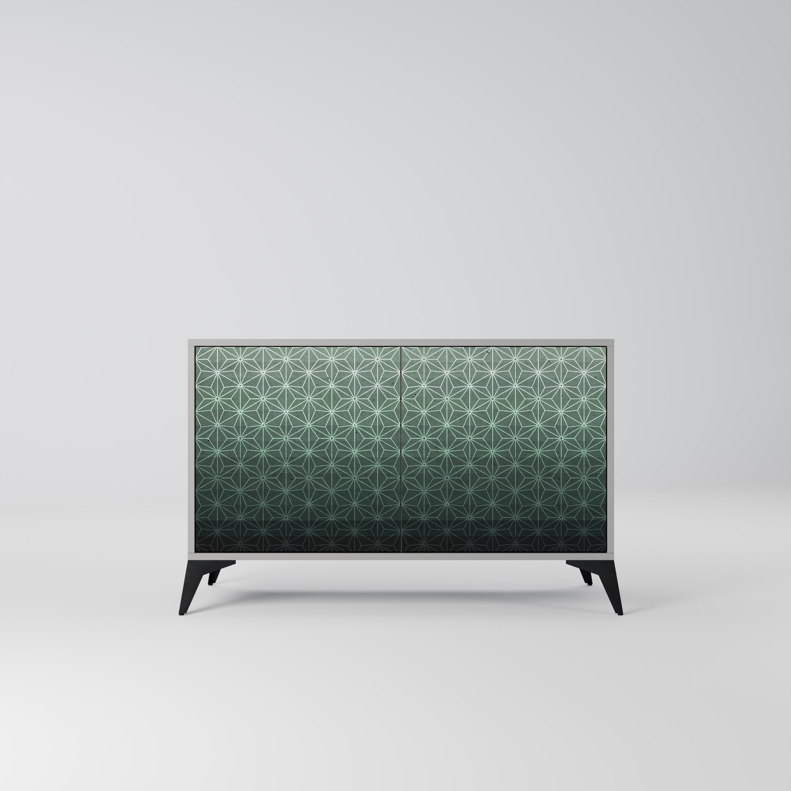 ORNAMENTAL GLIMMER Sideboard mit 2 Türen in Grau