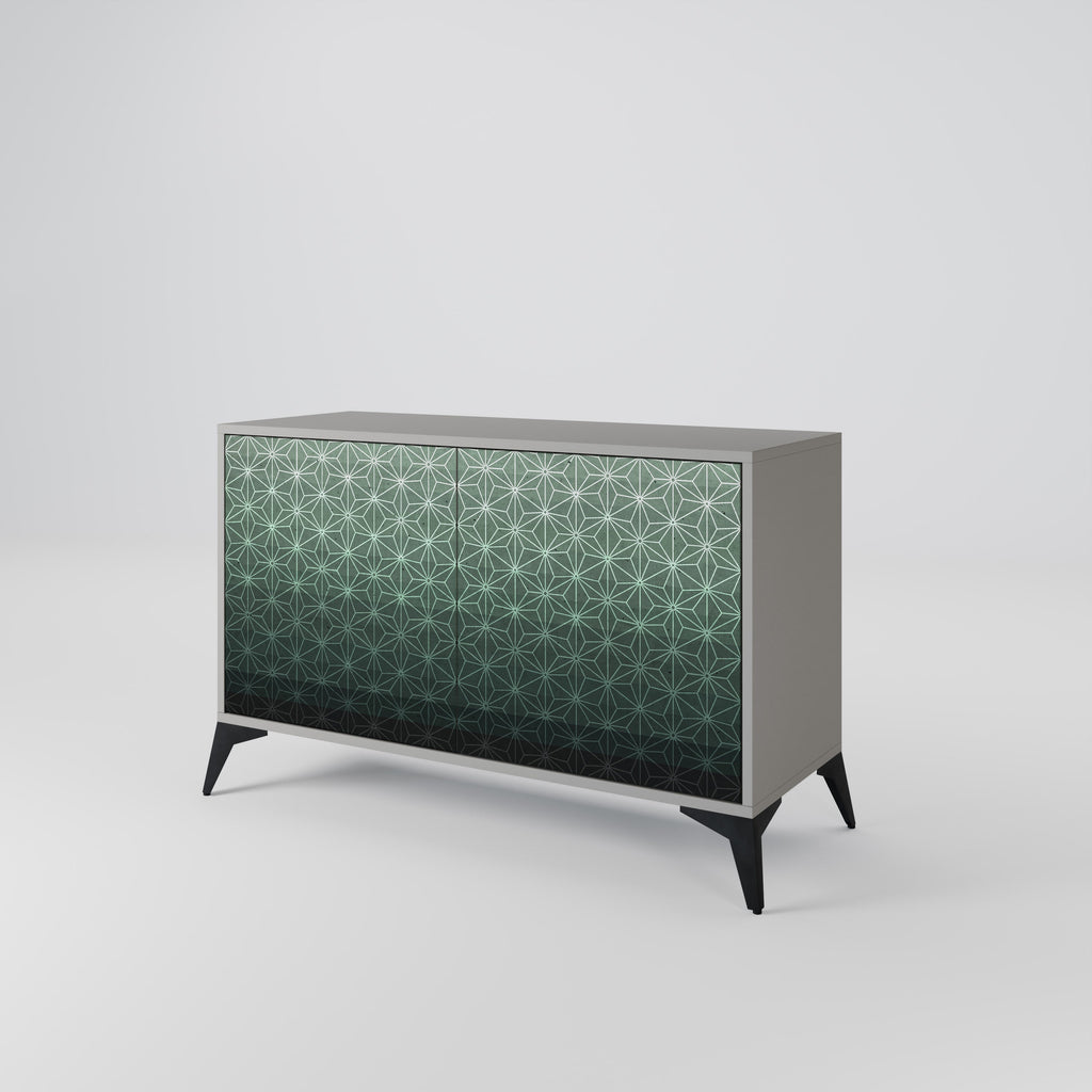 ORNAMENTAL GLIMMER Sideboard mit 2 Türen in Grau