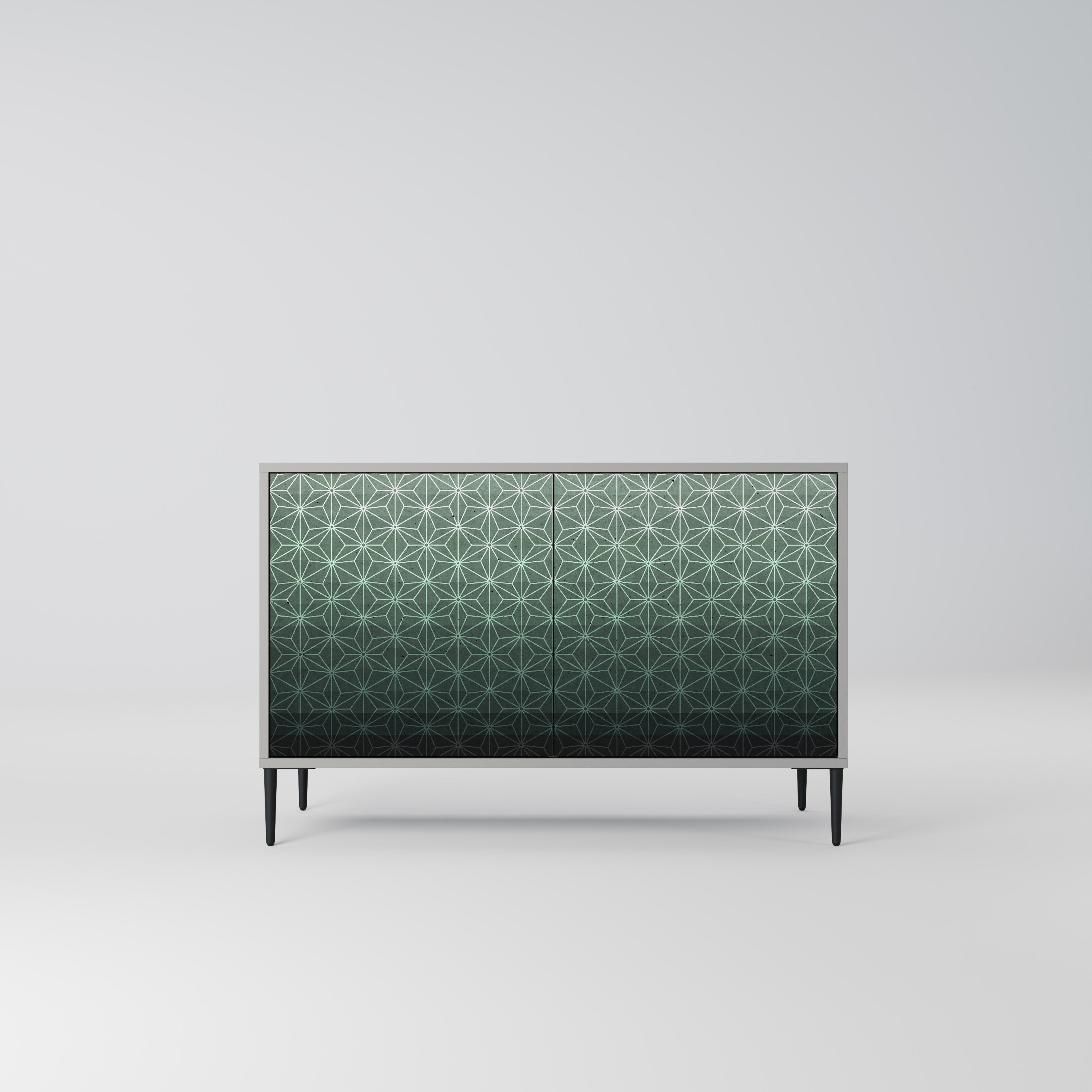 ORNAMENTAL GLIMMER Sideboard mit 2 Türen in Grau