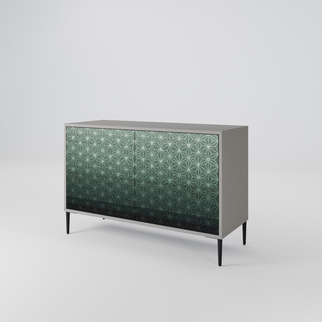 ORNAMENTAL GLIMMER Sideboard mit 2 Türen in Grau