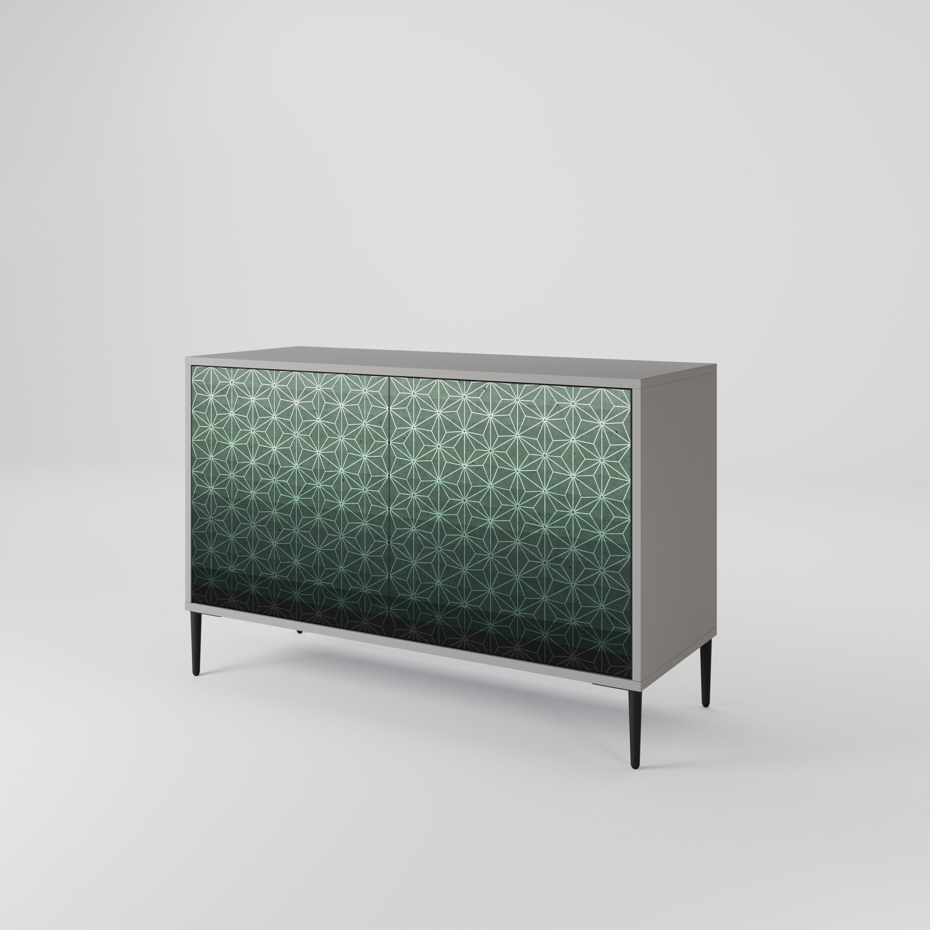ORNAMENTAL GLIMMER Sideboard mit 2 Türen in Grau