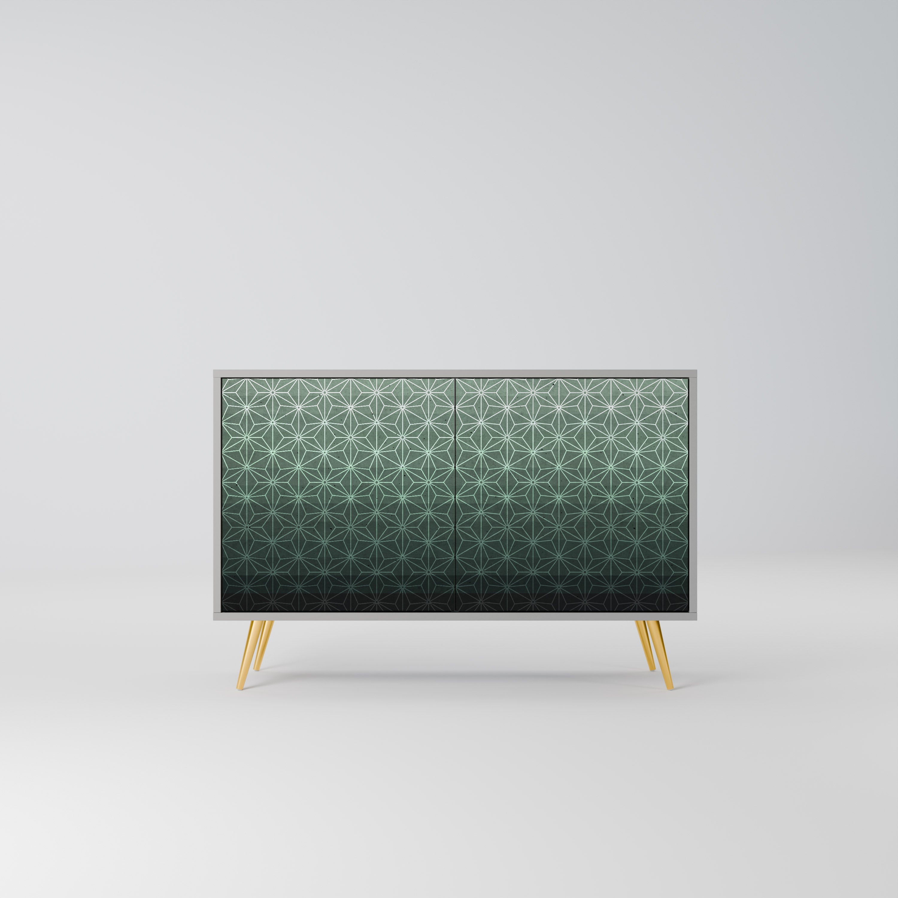 ORNAMENTAL GLIMMER Sideboard mit 2 Türen in Grau