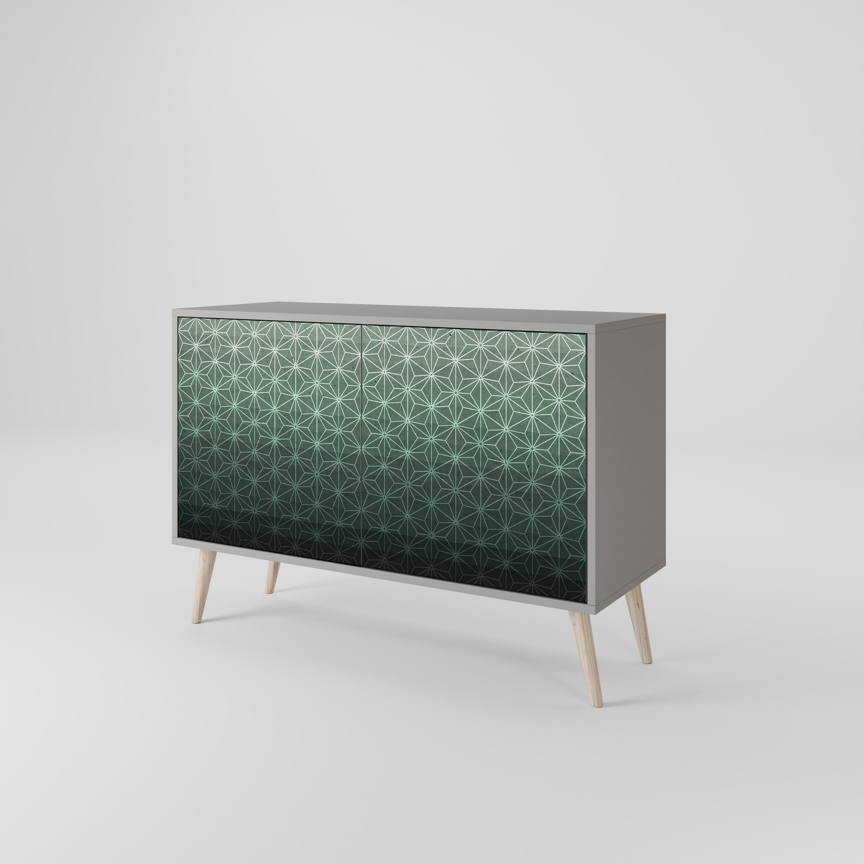 ORNAMENTAL GLIMMER Sideboard mit 2 Türen in Grau
