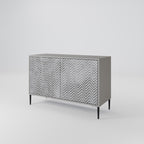 CONCRETE ZIG ZAG 2-Door Sideboard in Grey Finish