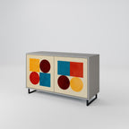 GEOMETRIC PUZZLE Sideboard mit 2 Türen in Grau
