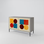 GEOMETRIC PUZZLE Sideboard mit 2 Türen in Grau