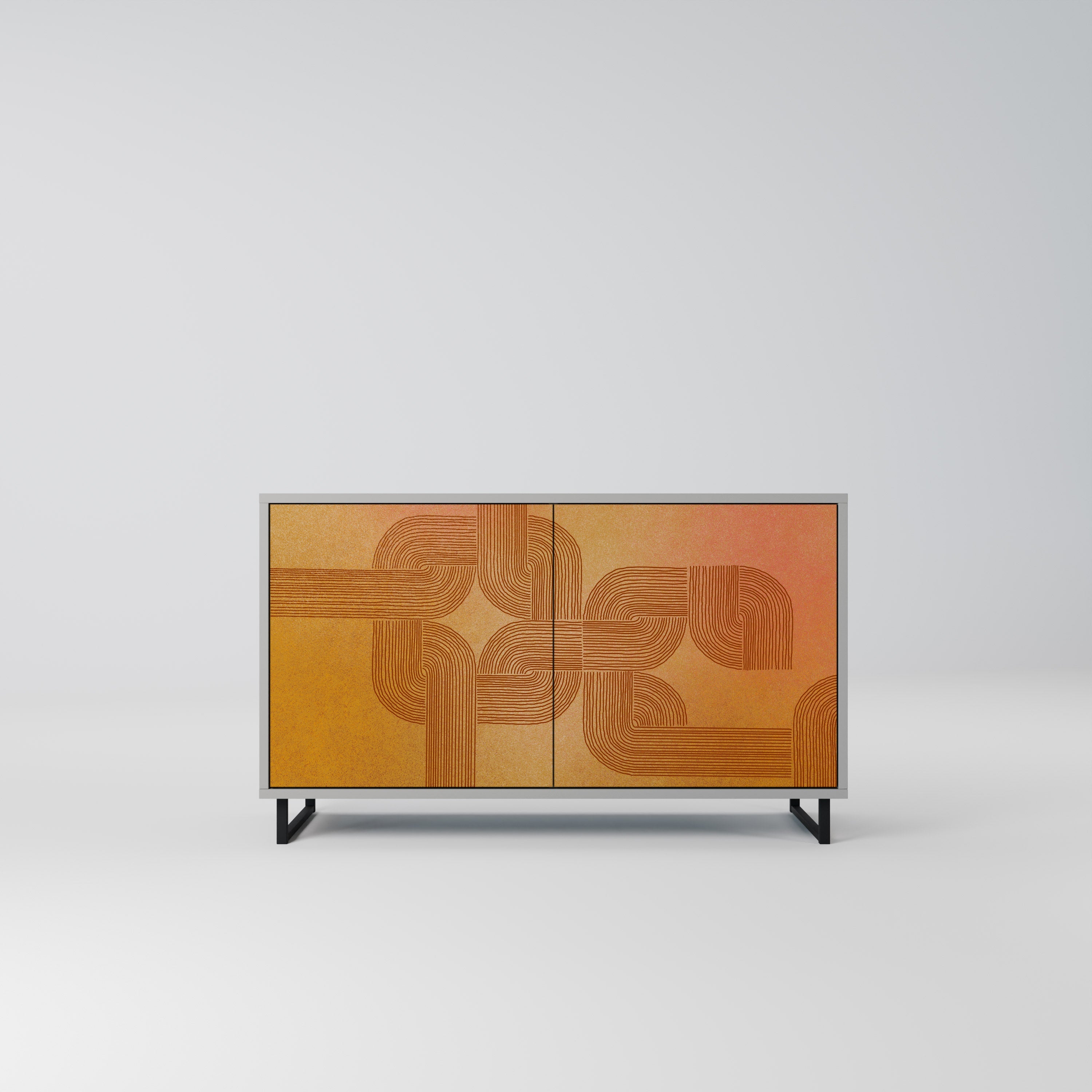 STRENGTHENING RELATION Sideboard mit 2 Türen in Grau