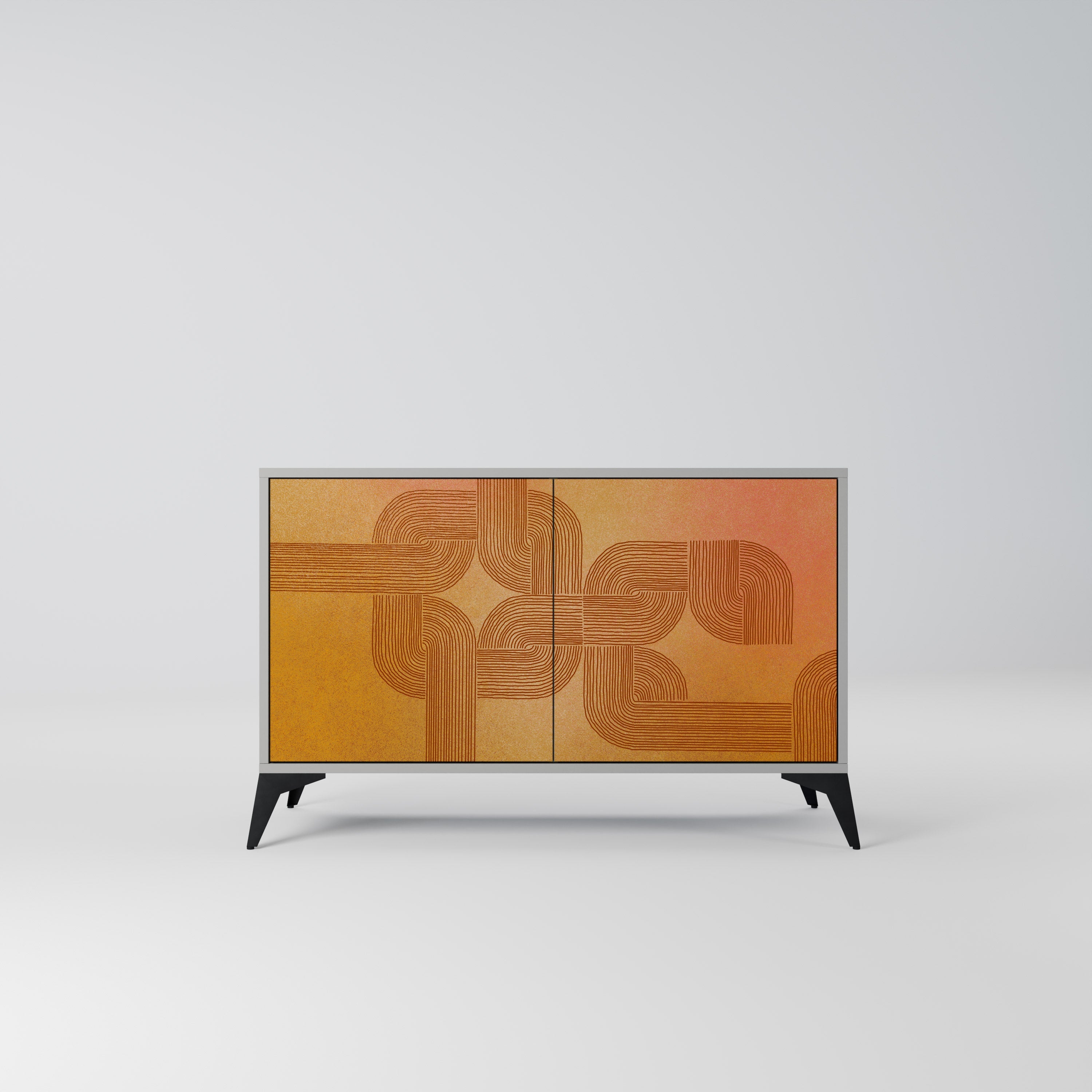 STRENGTHENING RELATION Sideboard mit 2 Türen in Grau