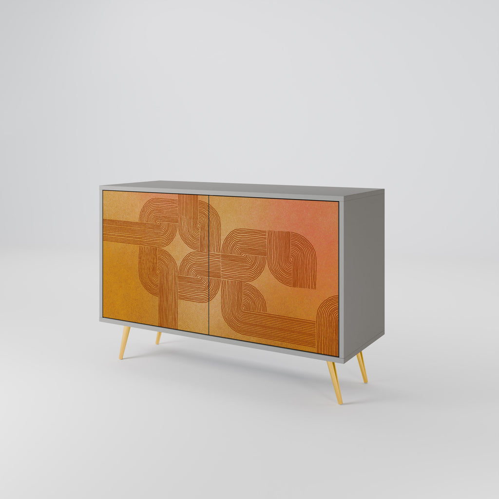 STRENGTHENING RELATION Sideboard mit 2 Türen in Grau