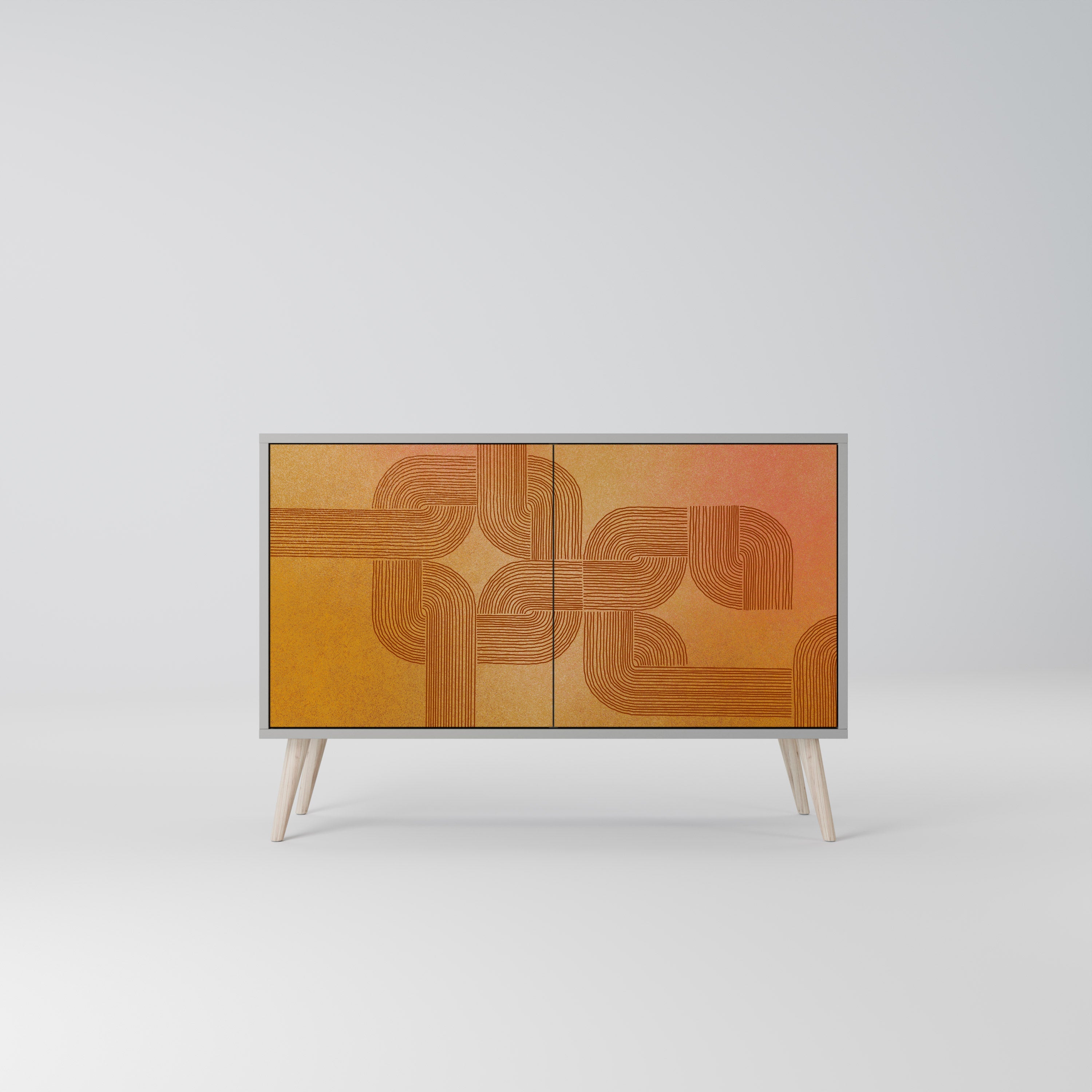 STRENGTHENING RELATION Sideboard mit 2 Türen in Grau