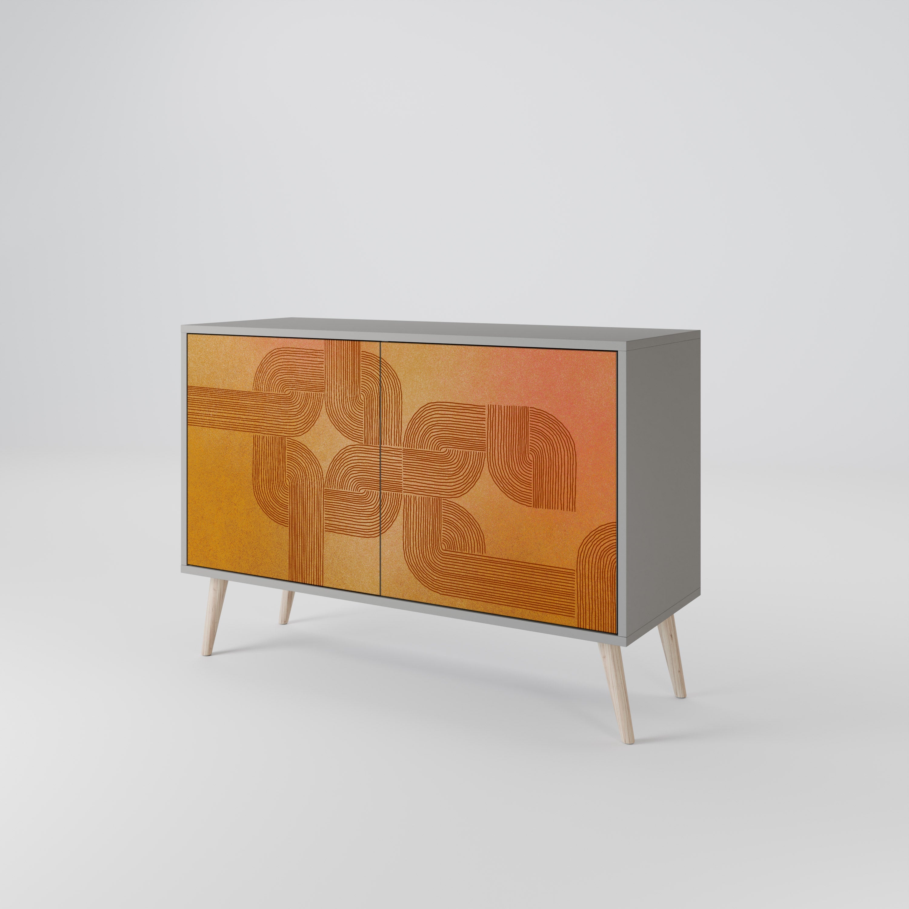 STRENGTHENING RELATION Sideboard mit 2 Türen in Grau