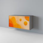 ORANGE ARRANGEMENT Sideboard mit 2 Türen in Grau