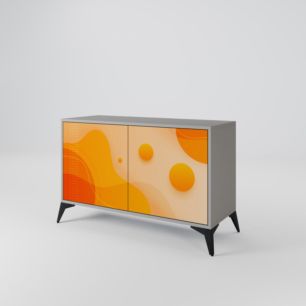 ORANGE ARRANGEMENT Sideboard mit 2 Türen in Grau