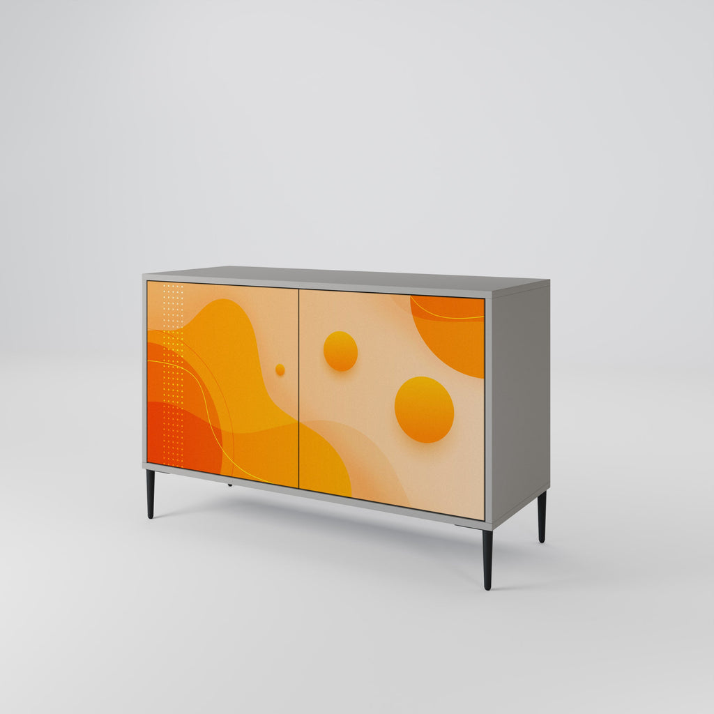 ORANGE ARRANGEMENT Sideboard mit 2 Türen in Grau