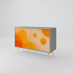 ORANGE ARRANGEMENT Sideboard mit 2 Türen in Grau