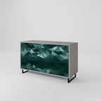 POLYGONAL FLOATING Sideboard mit 2 Türen in Grau