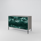 POLYGONAL FLOATING Sideboard mit 2 Türen in Grau