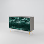 POLYGONAL FLOATING Sideboard mit 2 Türen in Grau