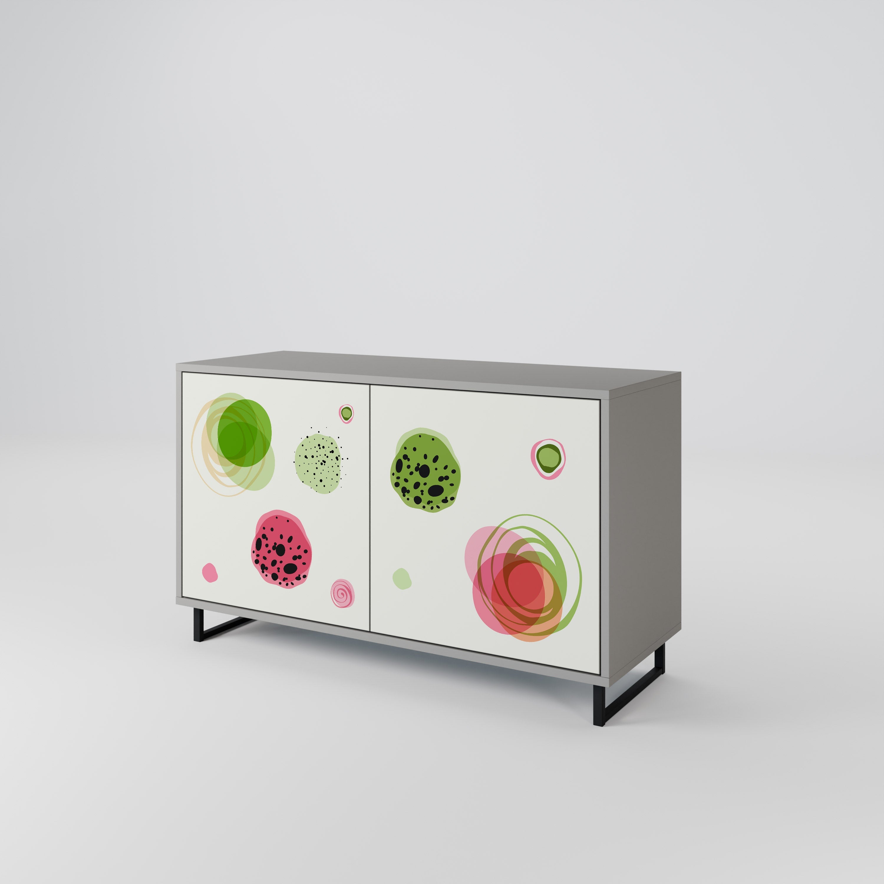 COLORFUL COSMOS Sideboard mit 2 Türen in Grau