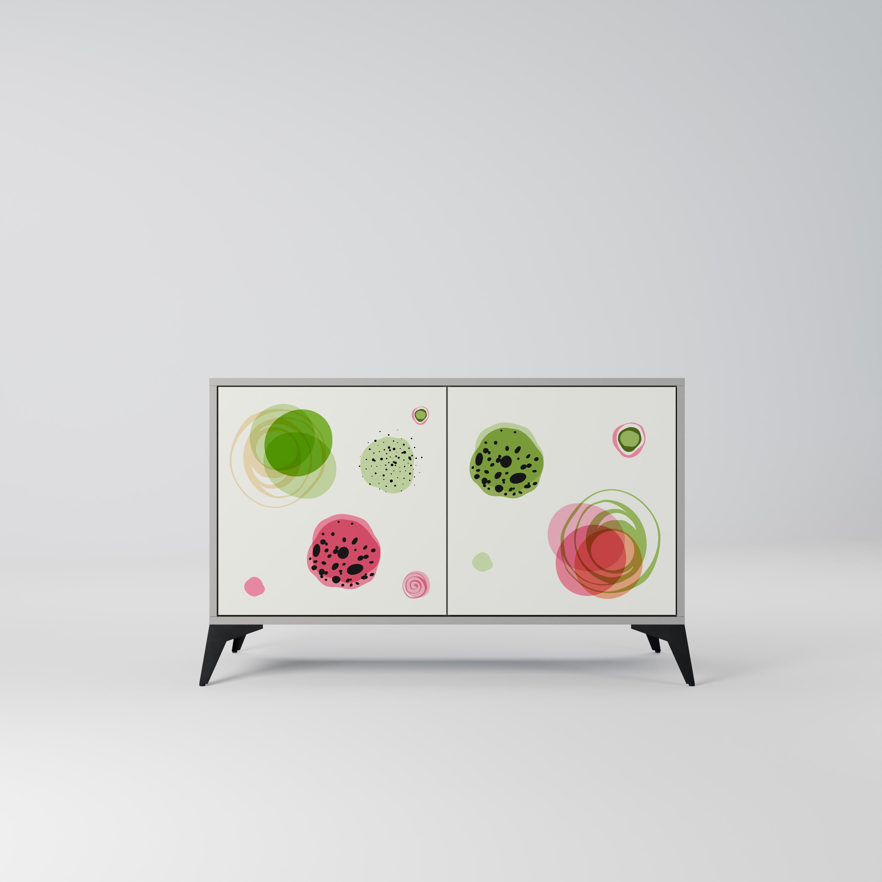COLORFUL COSMOS Sideboard mit 2 Türen in Grau