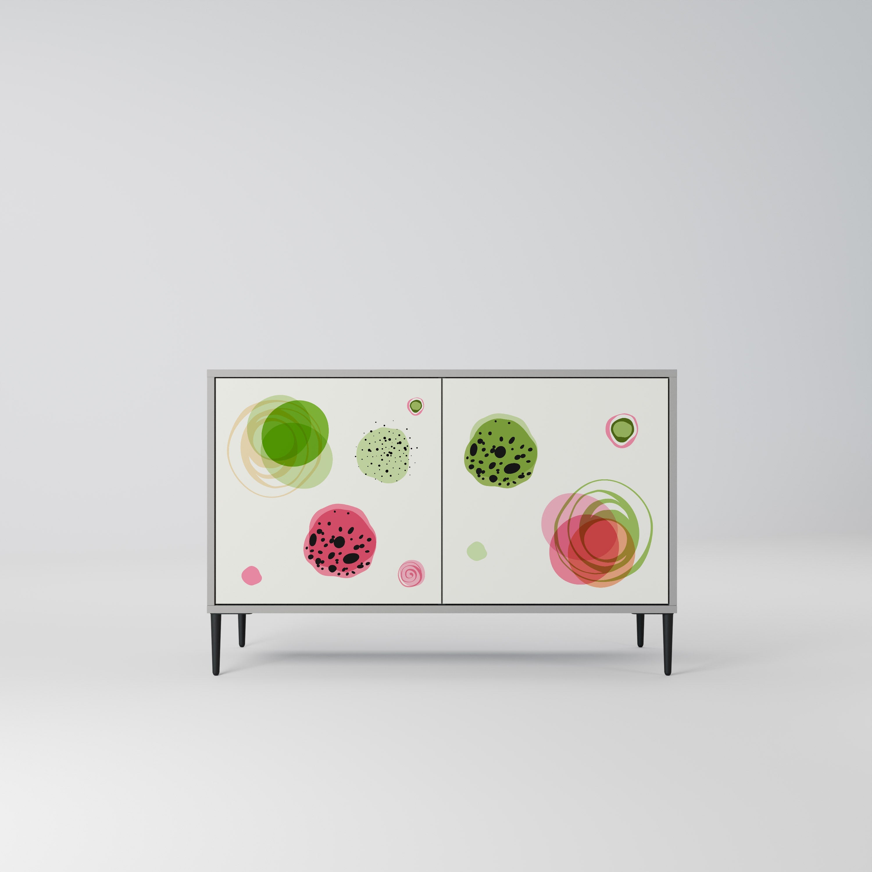 COLORFUL COSMOS Sideboard mit 2 Türen in Grau