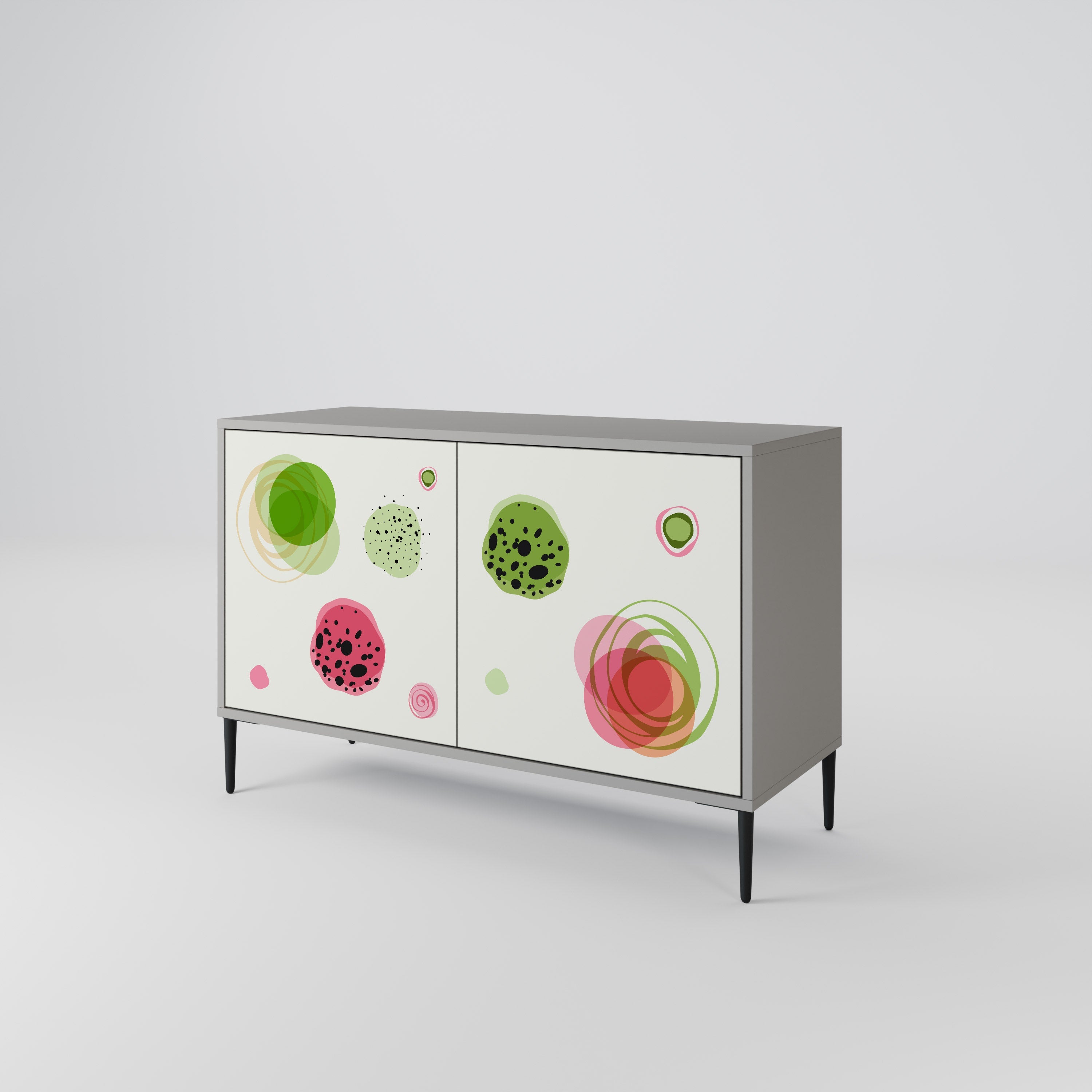 COLORFUL COSMOS Sideboard mit 2 Türen in Grau