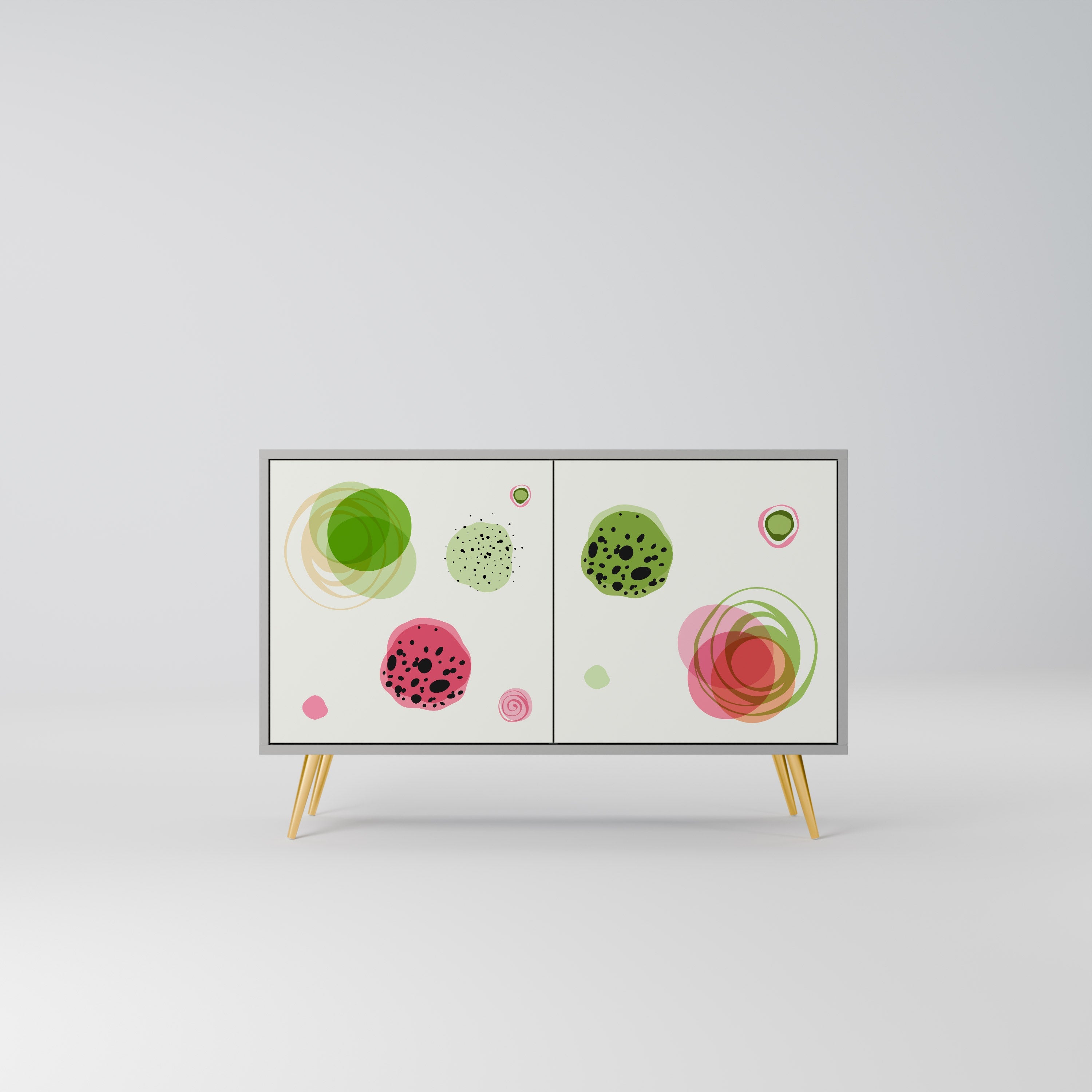 COLORFUL COSMOS Sideboard mit 2 Türen in Grau